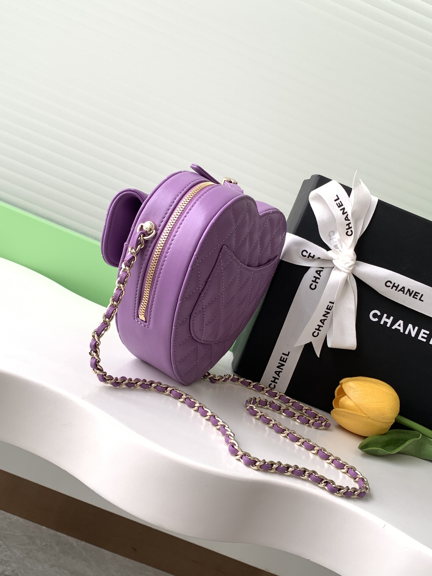 Chanel 22cc Spring/Summer Heart Bag, AS3191, 18x16.5x6.5cm, Purple 2 i1734243869 2990 2