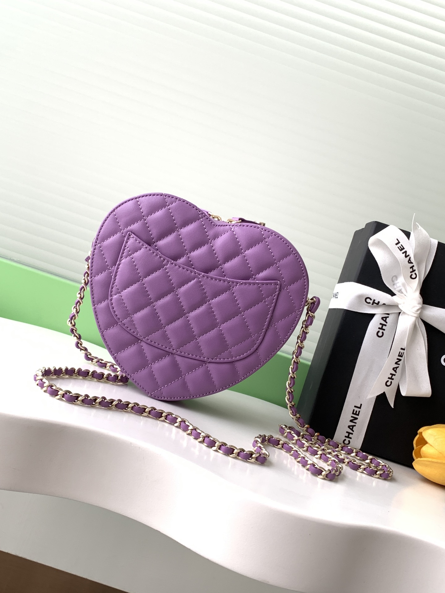 Chanel 22cc Spring/Summer Heart Bag, AS3191, 18x16.5x6.5cm, Purple 3 i1734243869 5807 1