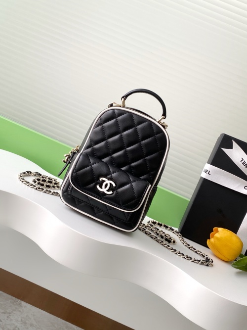 Chanel 25p Mini Backpack Black & White Lambskin Leather, AS4514 1 Chanel 25p Mini Backpack Black & White Lambskin Leather, AS4514