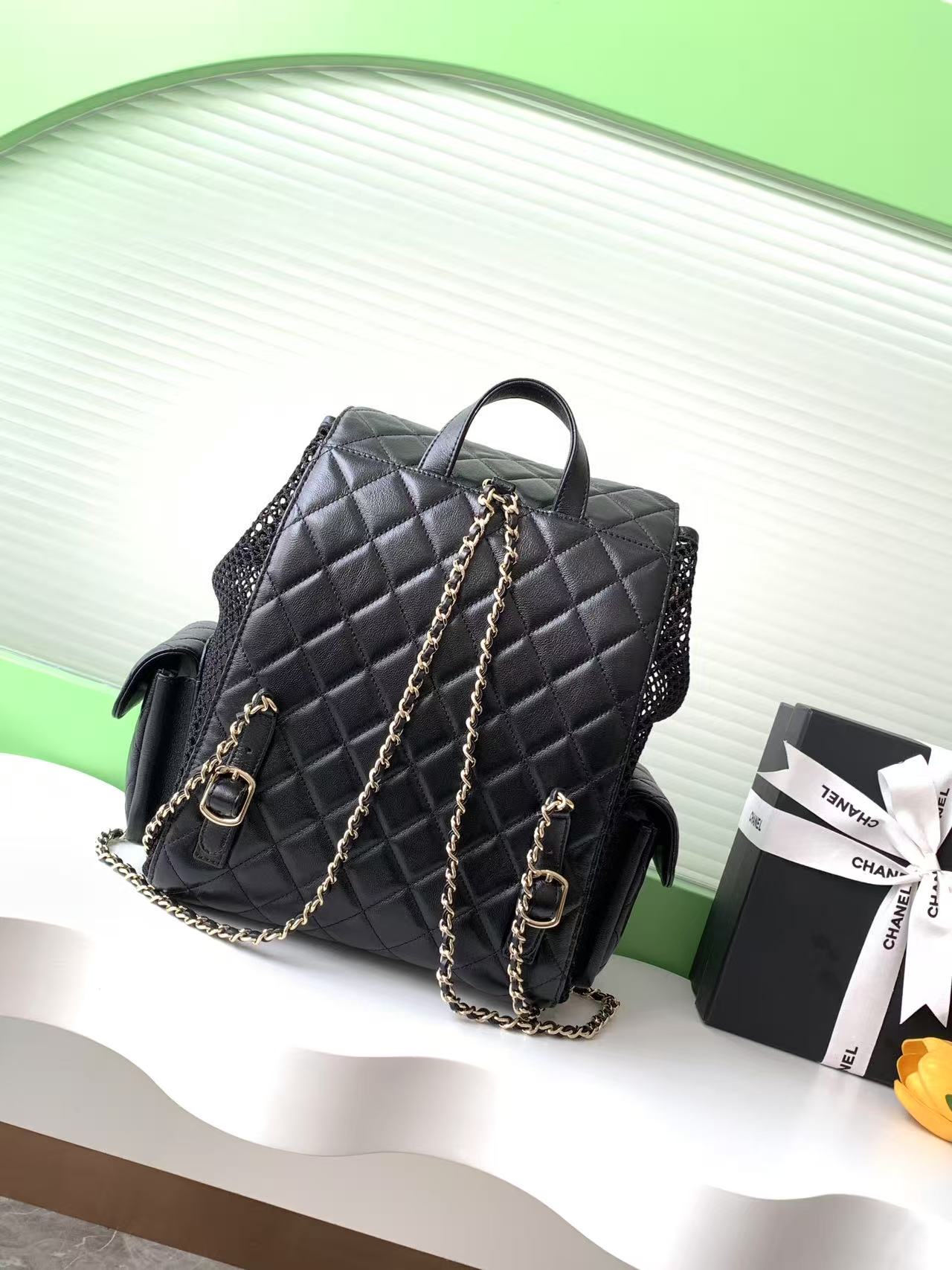 Chanel Mesh Quilted Backpack BAG