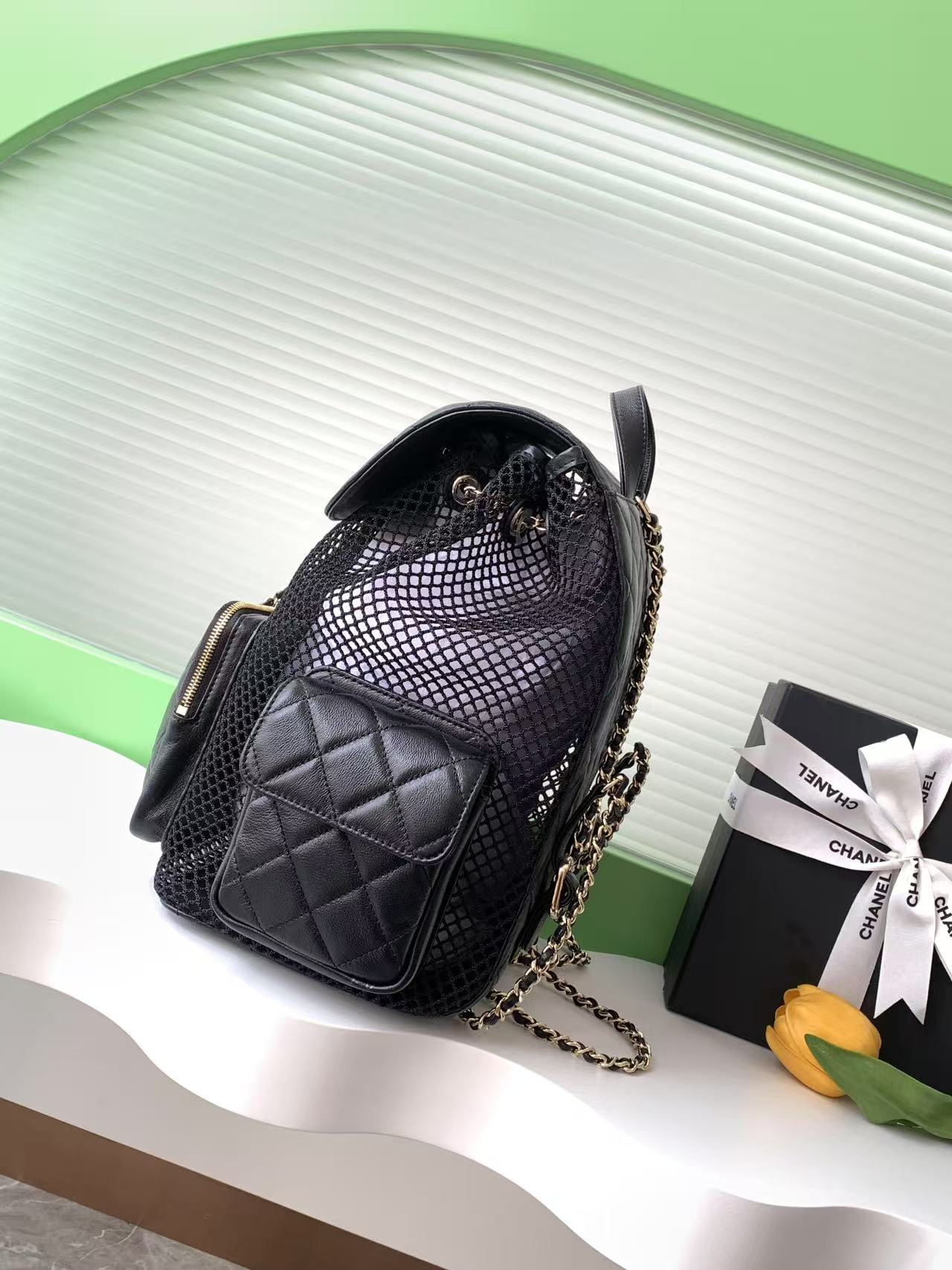 Chanel Mesh Quilted Backpack BAG
