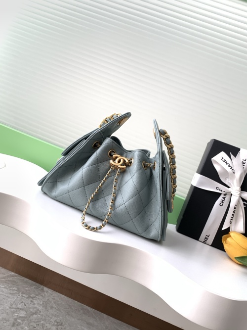 Chanel Hobo Bag Mini Size Quilted Leather Gold Hardware Blue AS5631 1 Chanel Hobo Bag Mini Size Quilted Leather Gold Hardware Blue AS5631
