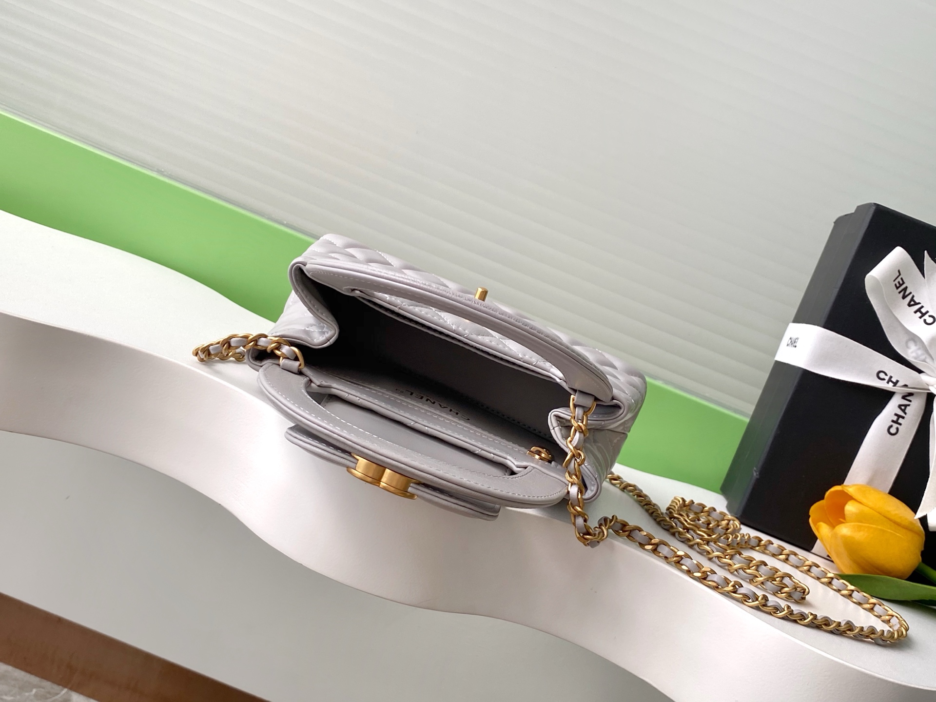 Chanel Style Leather Top Handle Bag style reference detail image 8 from source 785848