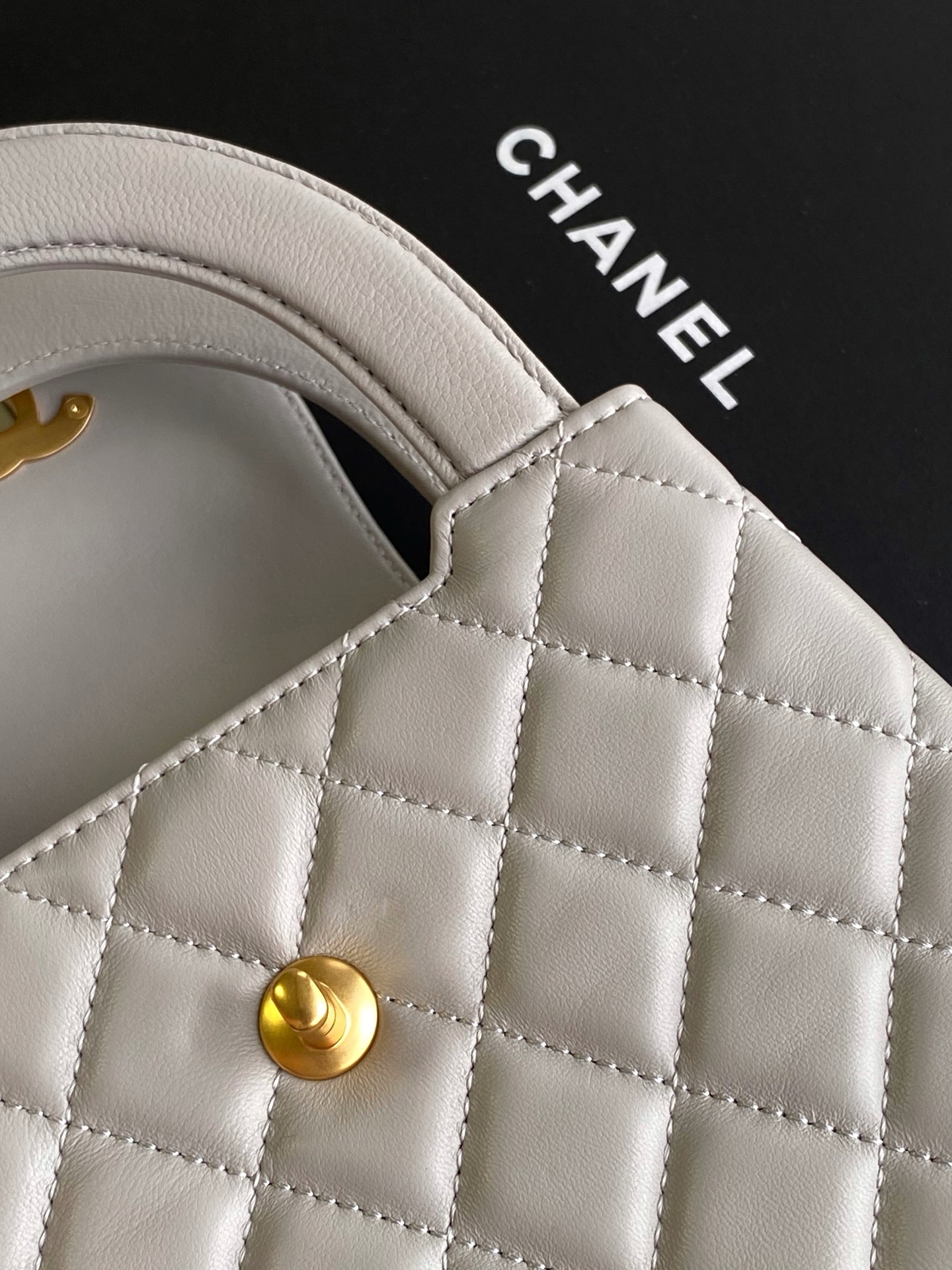 Chanel Style Leather Top Handle Bag style reference detail image 7 from source 785848