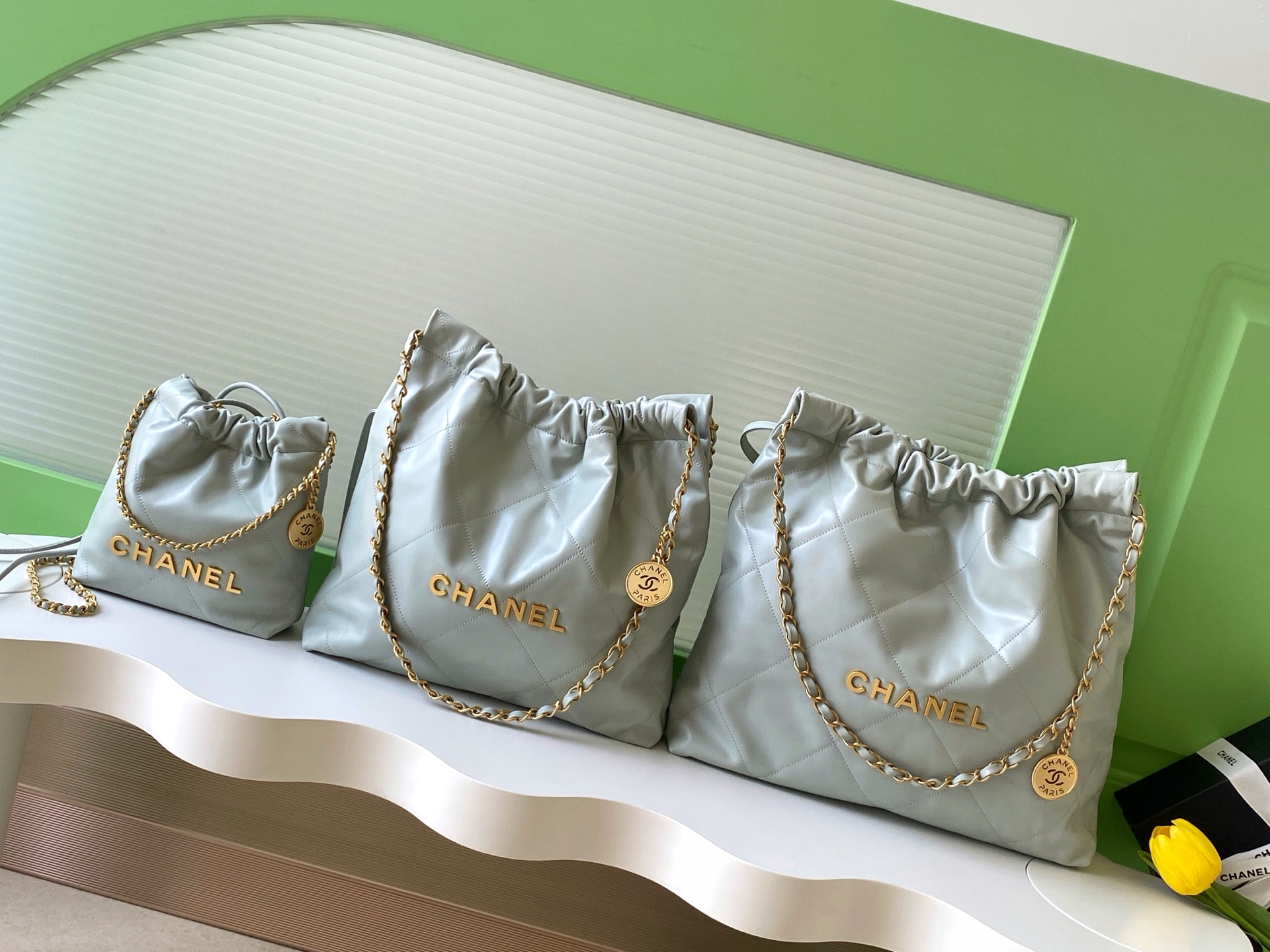Chanel Light gray shoulder everyday