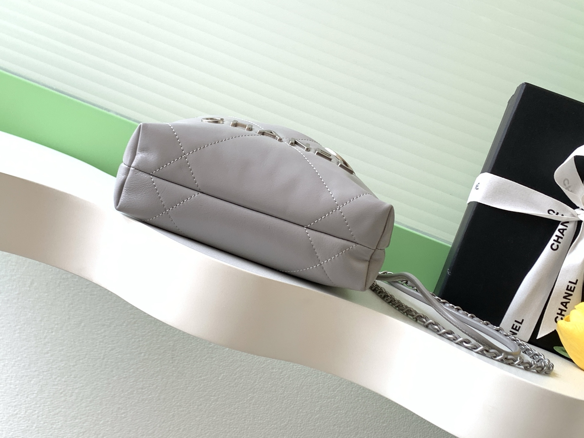 Chanel Light gray mini shoulder everyday