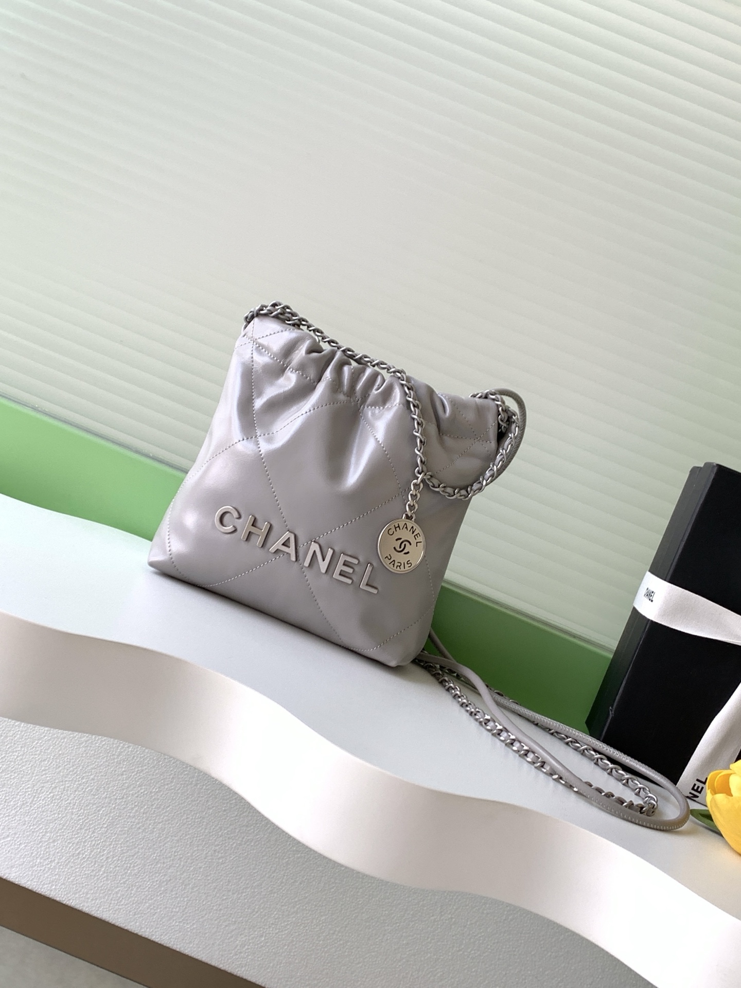 Chanel Light gray mini shoulder everyday