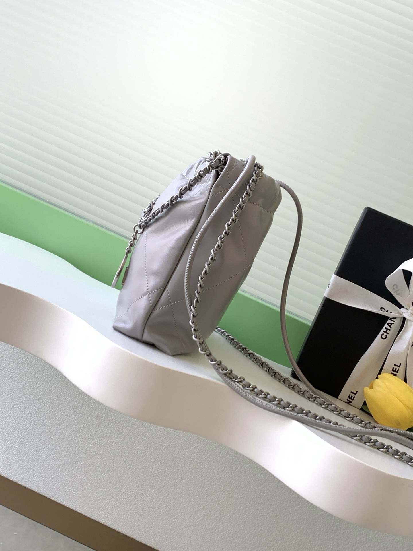Chanel Light gray mini shoulder everyday