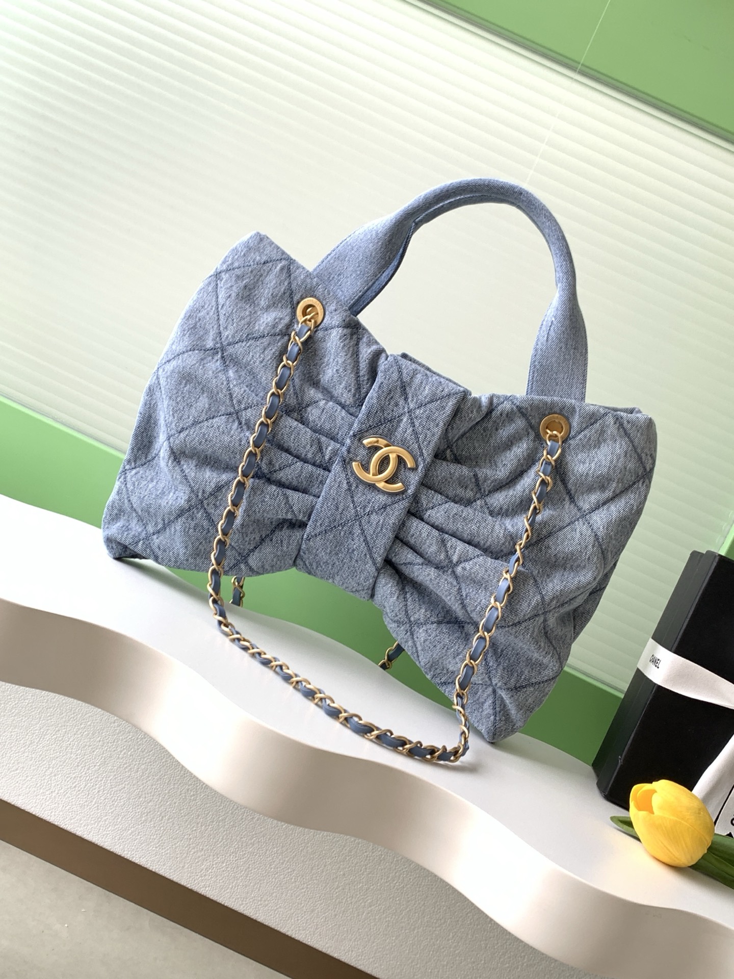 Chanel Denim Bow Flap Chain Bag AS5851, 29-38 cm - Tote Bag, Shoulder Bag