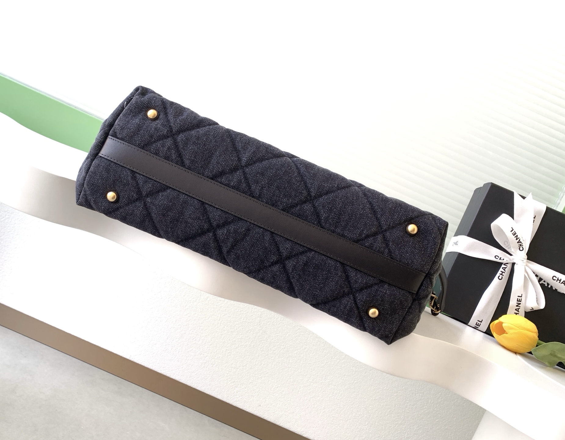 Chanel Dark Denim Black tote everyday