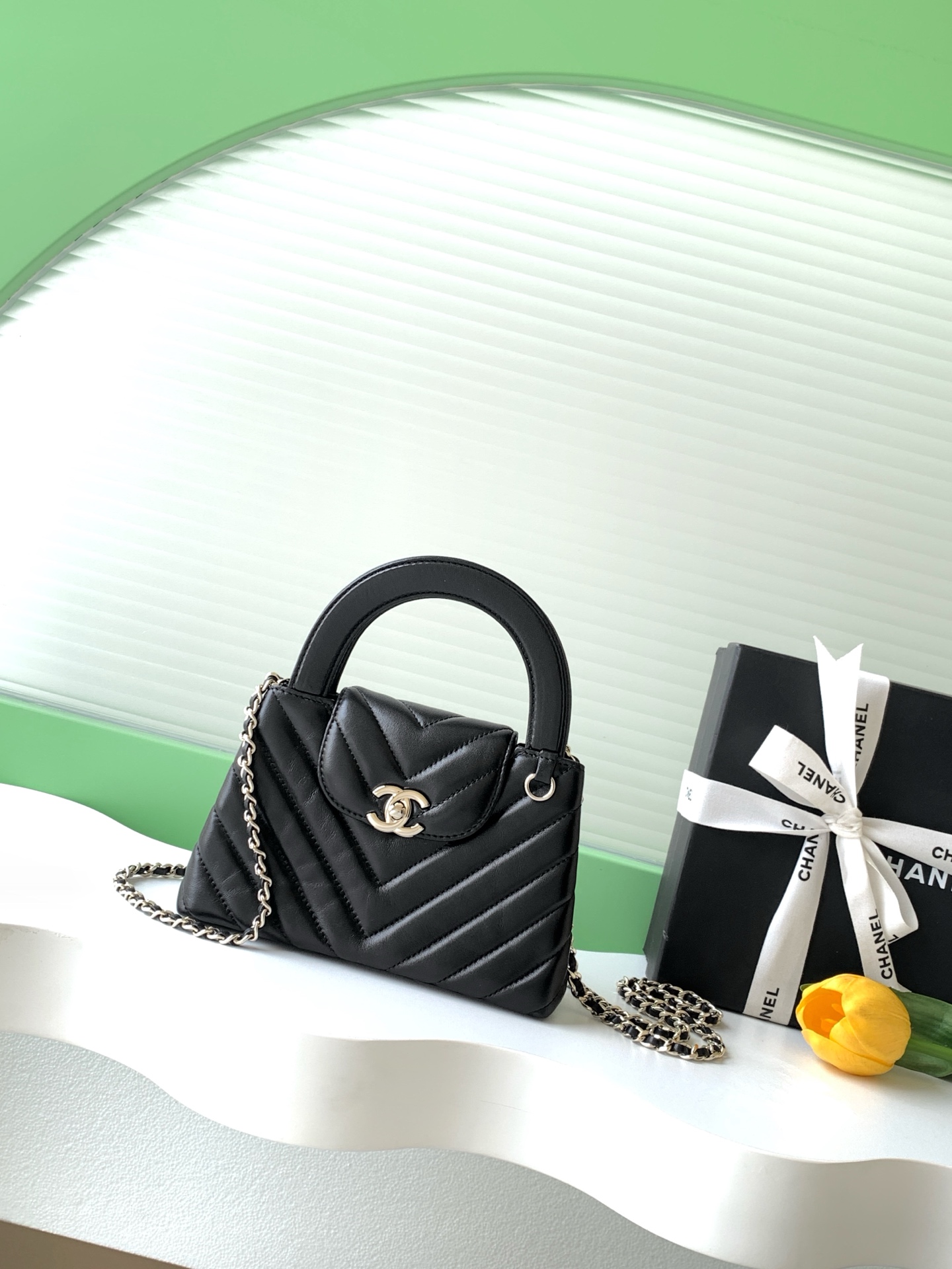 Chanel Style Black Leather Crossbody Bag Lookbook Reference image 1