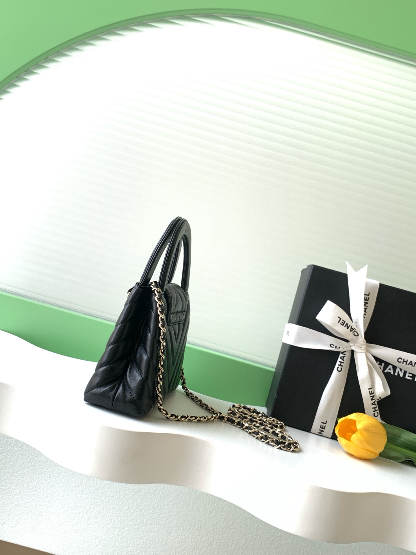 Chanel Style Black Leather Crossbody Bag Lookbook Reference image 2