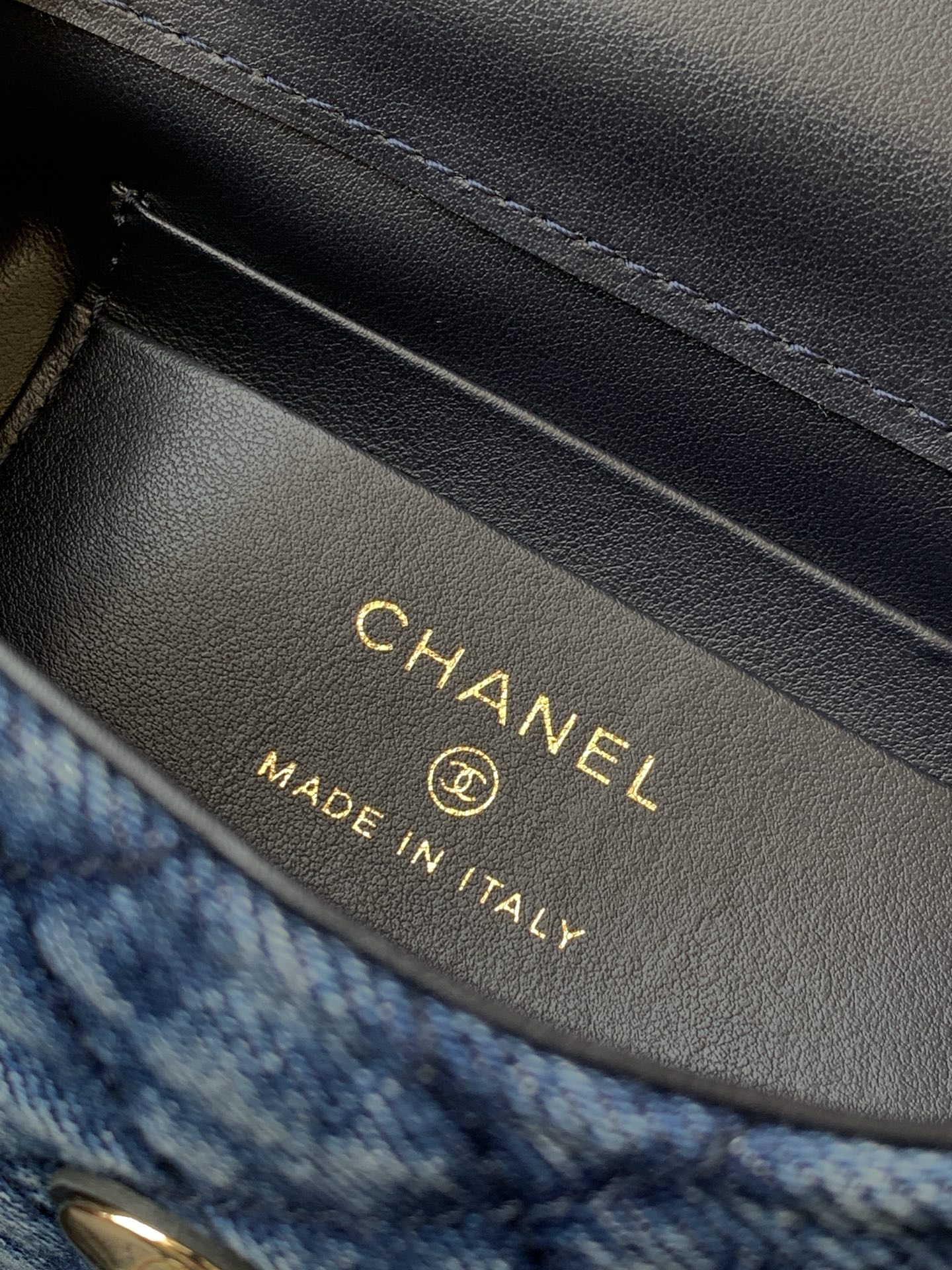 Chanel Style Blue Denim Top Handle Bag style reference detail image 9 from source 770393