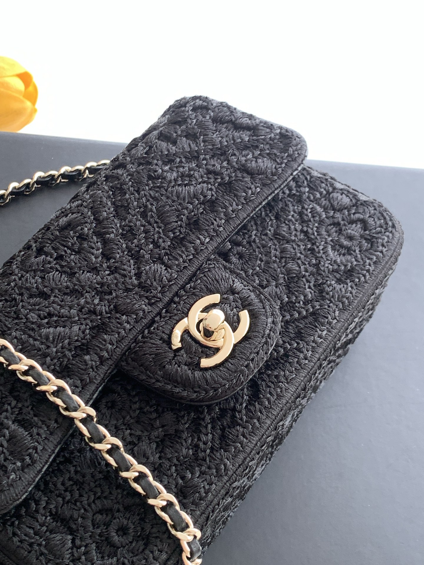 Chanel Style Black Leather Bag style reference detail image 5 from source 785998
