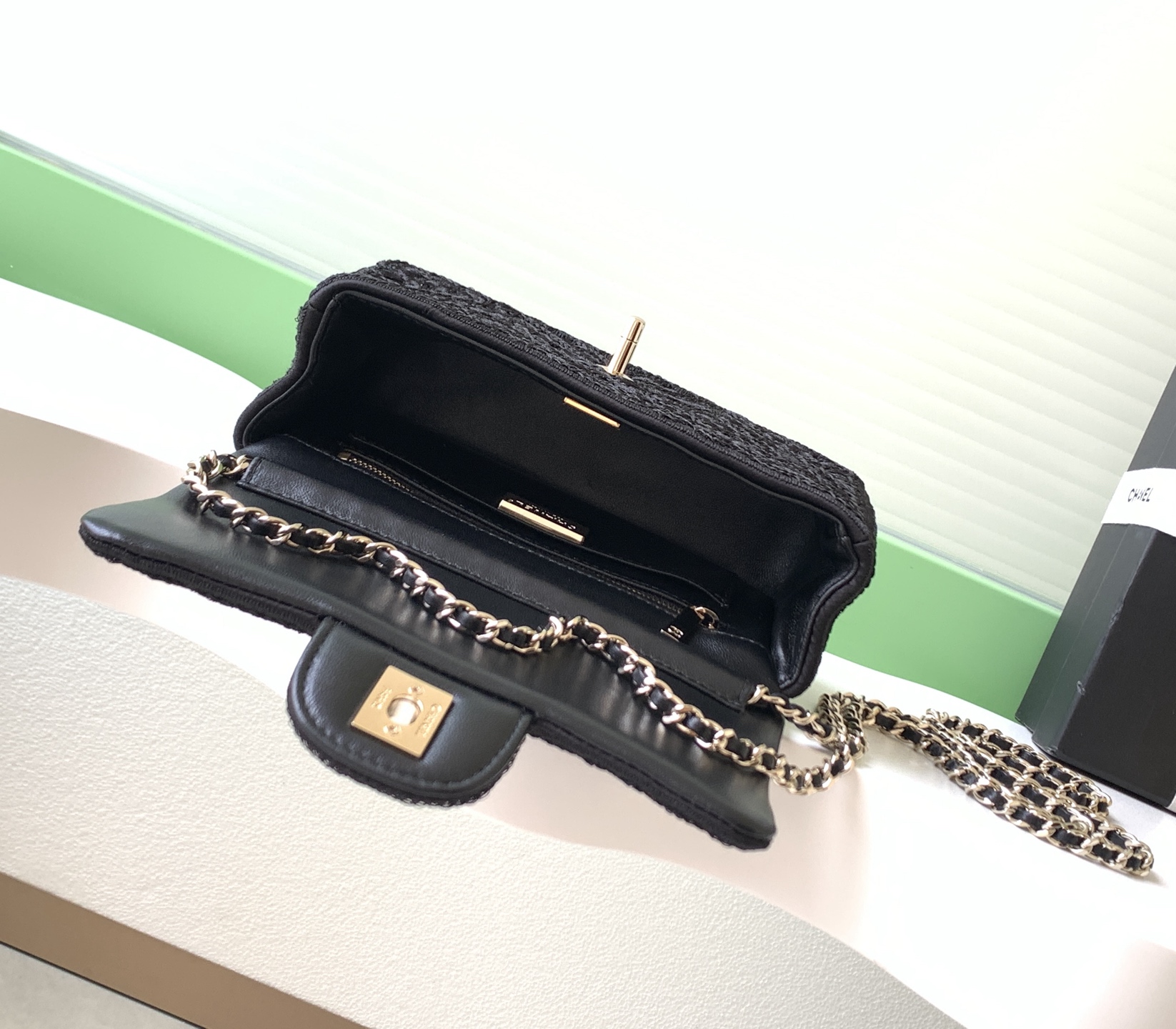 Chanel Style Black Leather Bag style reference detail image 8 from source 785998