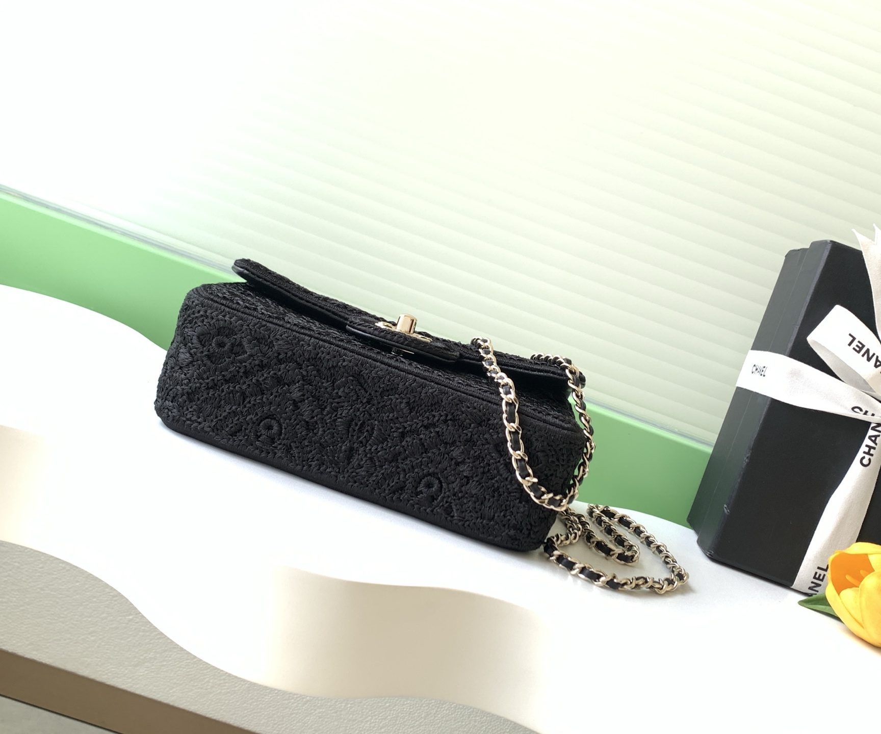 Chanel Style Black Leather Bag style reference detail image 4 from source 785998