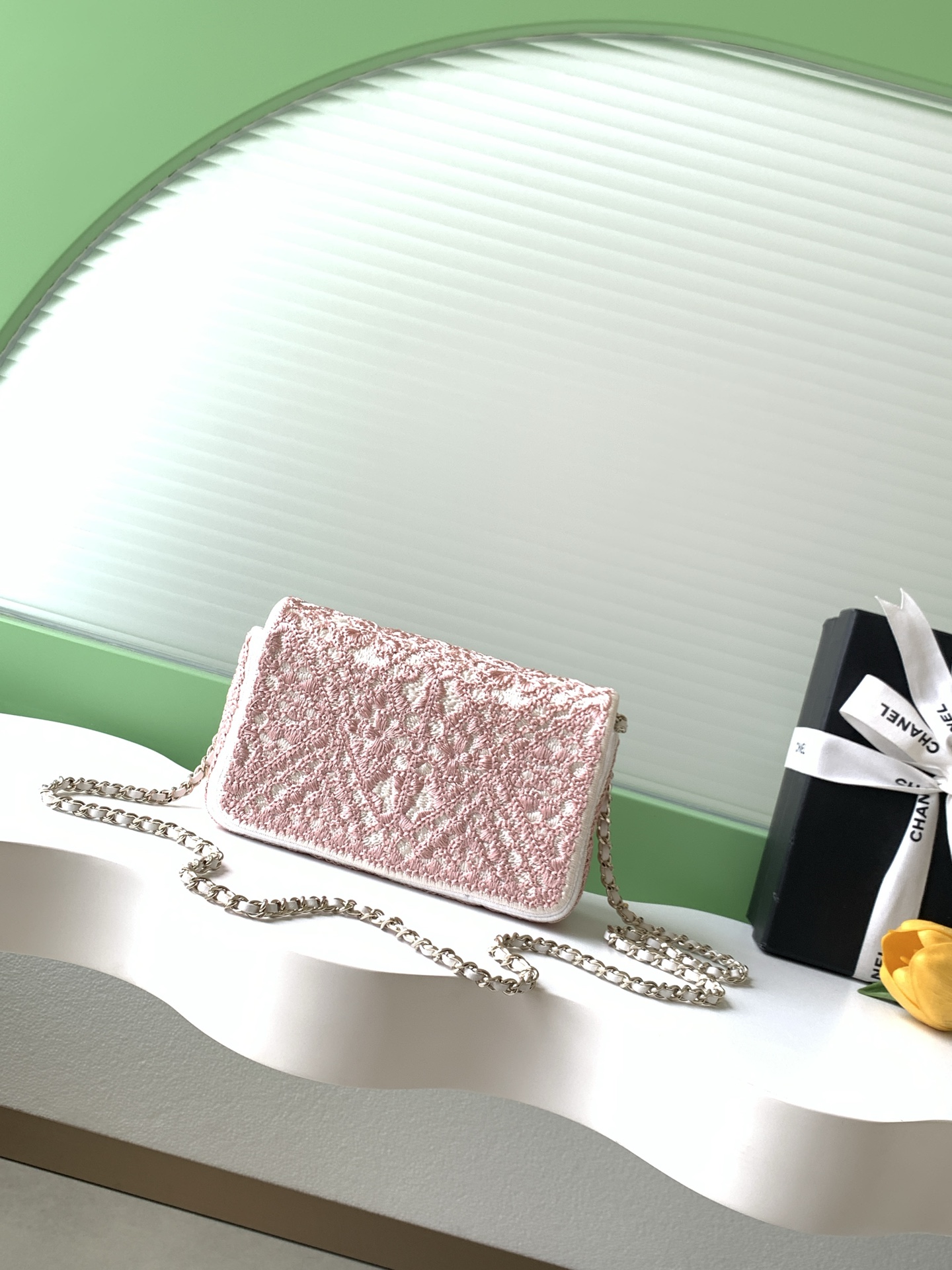 Chanel Style Pink Leather Bag style reference detail image 3 from source 785999