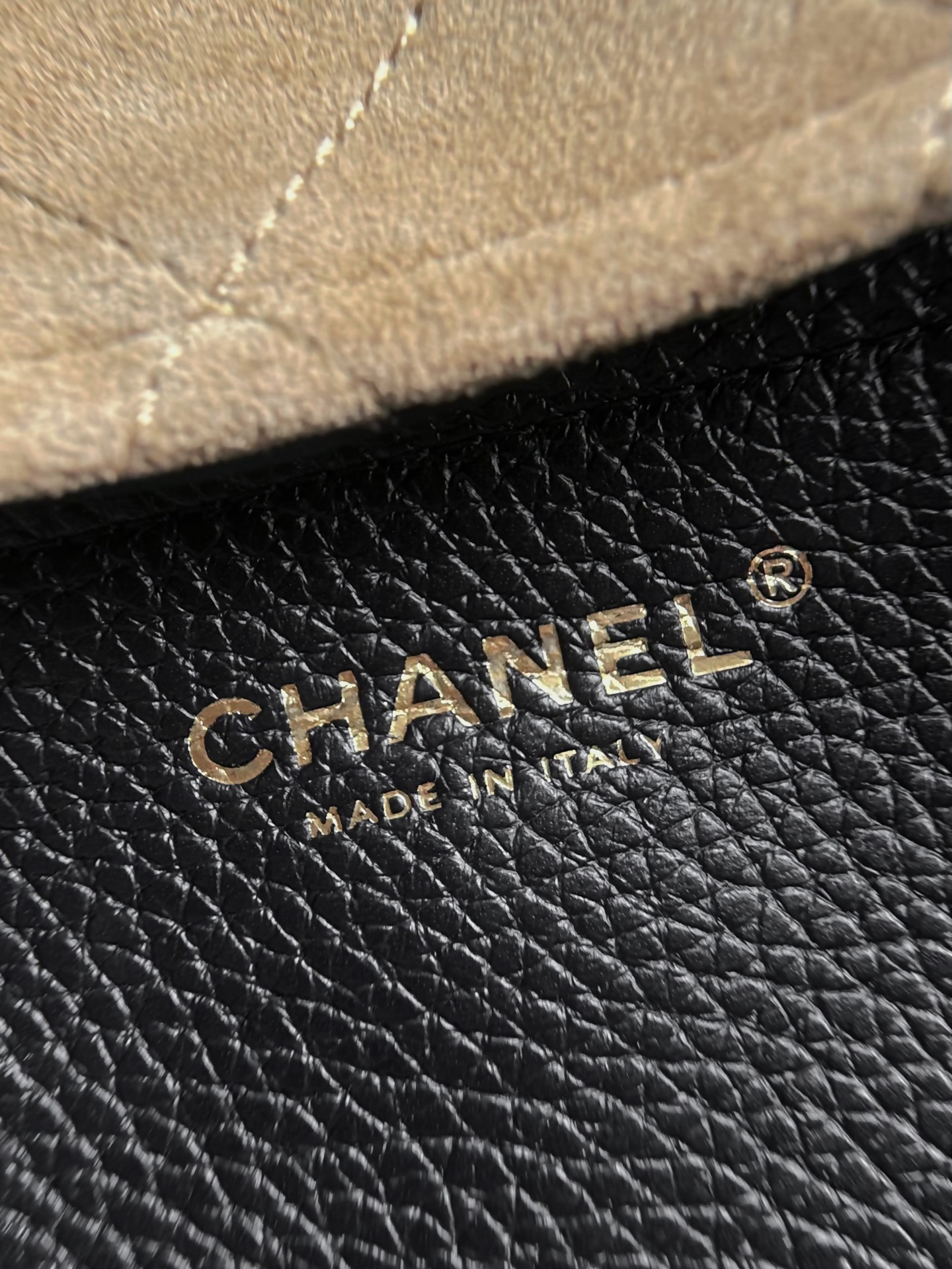 CHANEL Quilted Suede & Caviar Leather Shoulder Bag