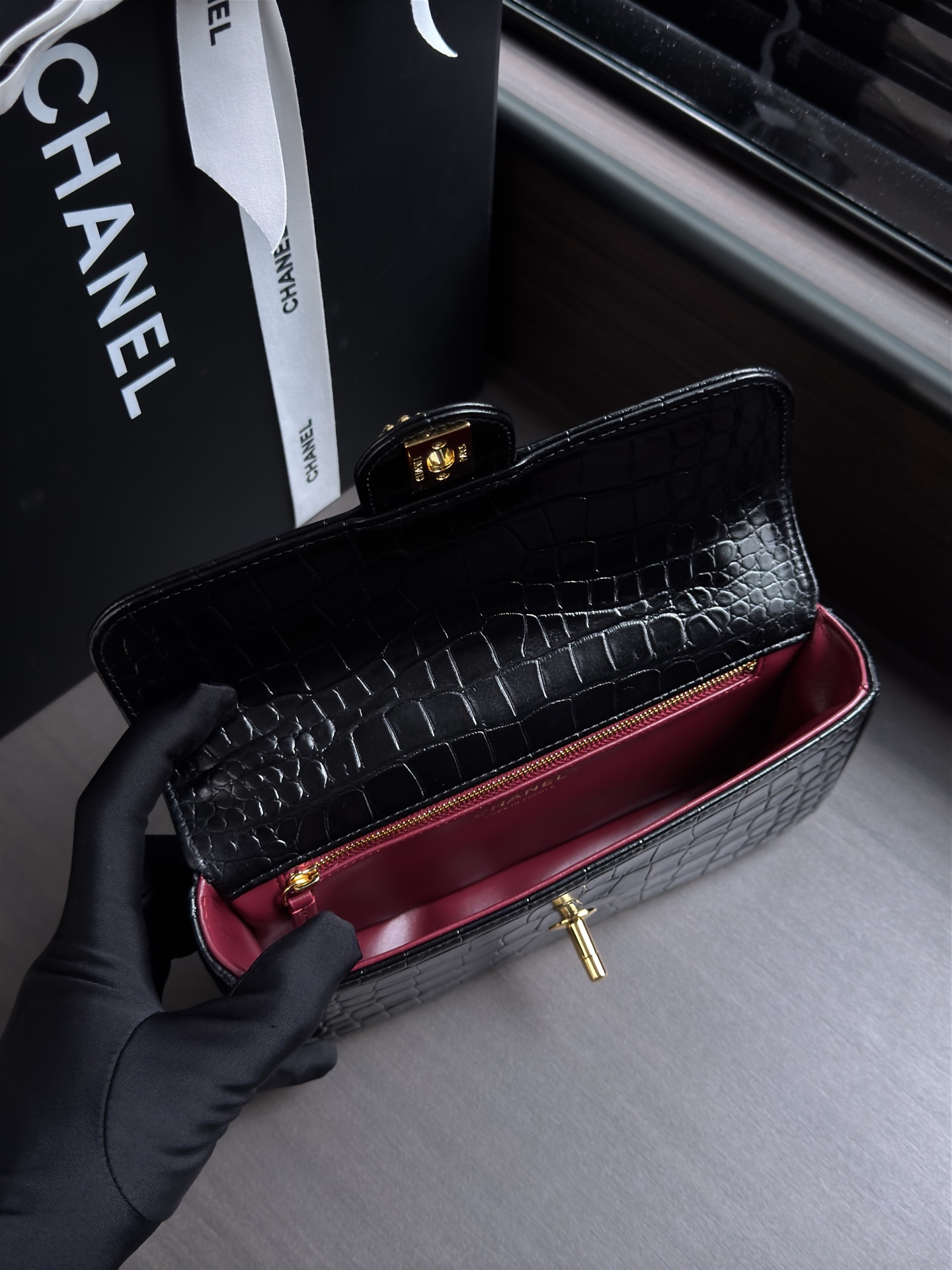 Chanel Rectangular Flap Baguette Bag