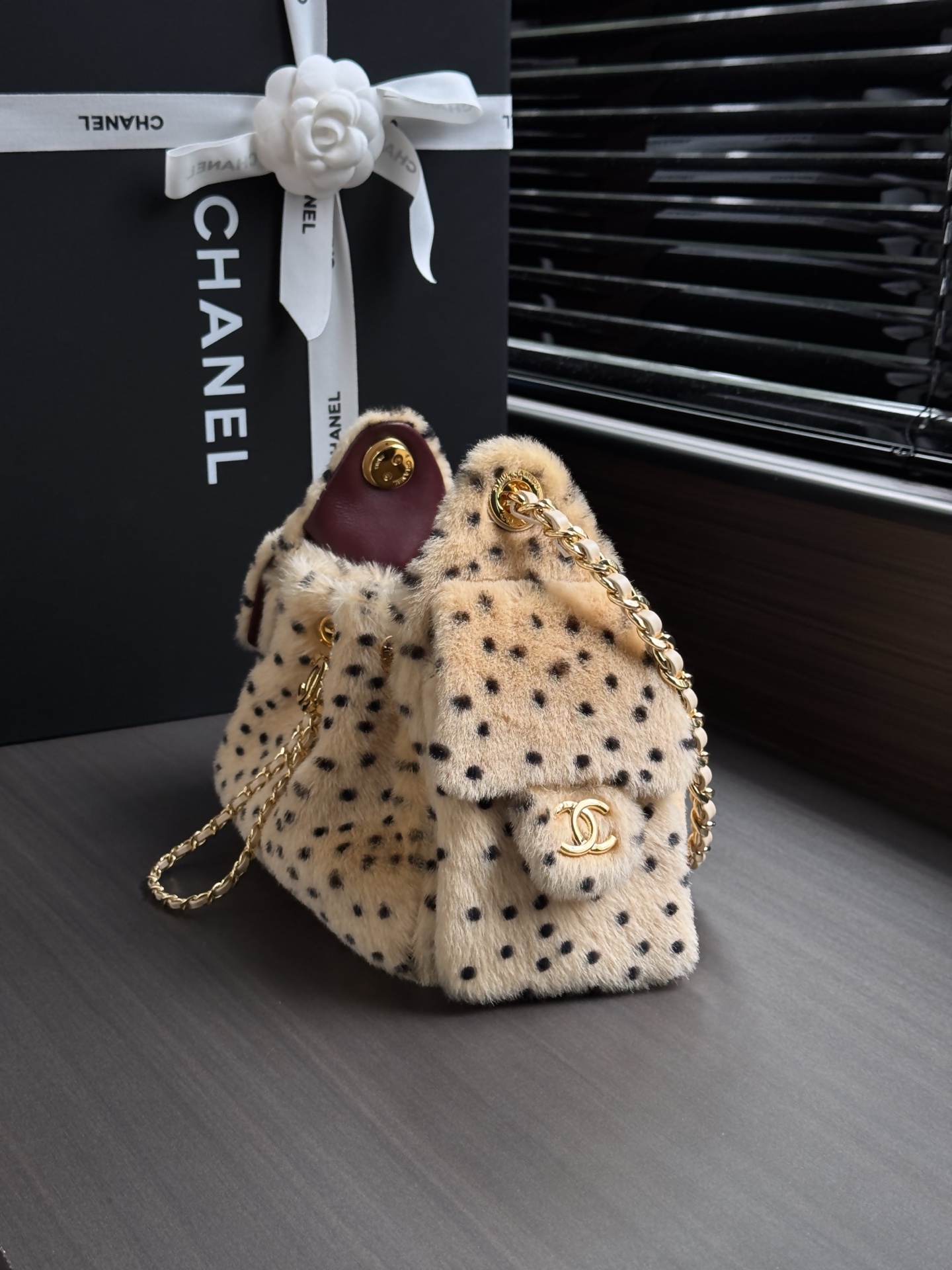 Chanel Croc Embossed Flap Baguette Bag