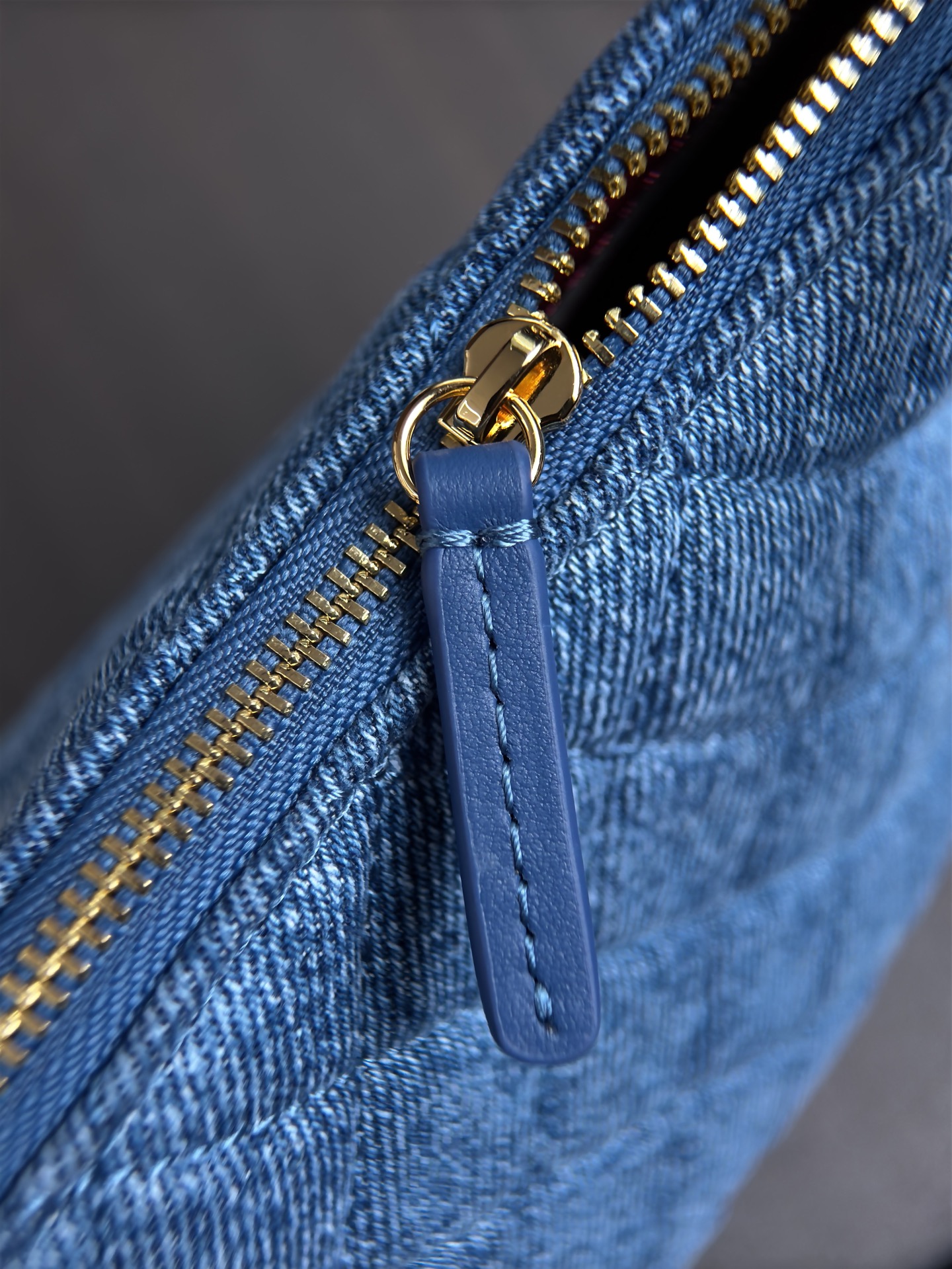 Chanel Denim Diagonal Quilted Hobo Shoulder Bag