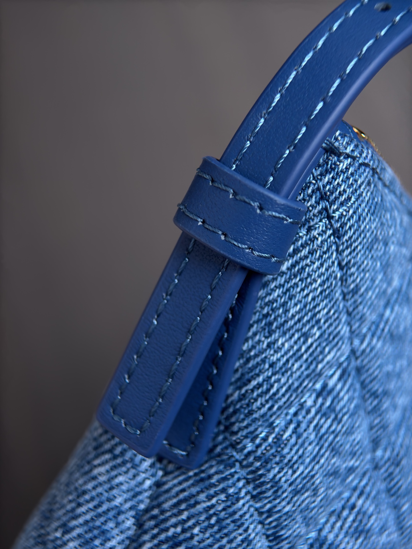 Chanel Denim Diagonal Quilted Hobo Shoulder Bag