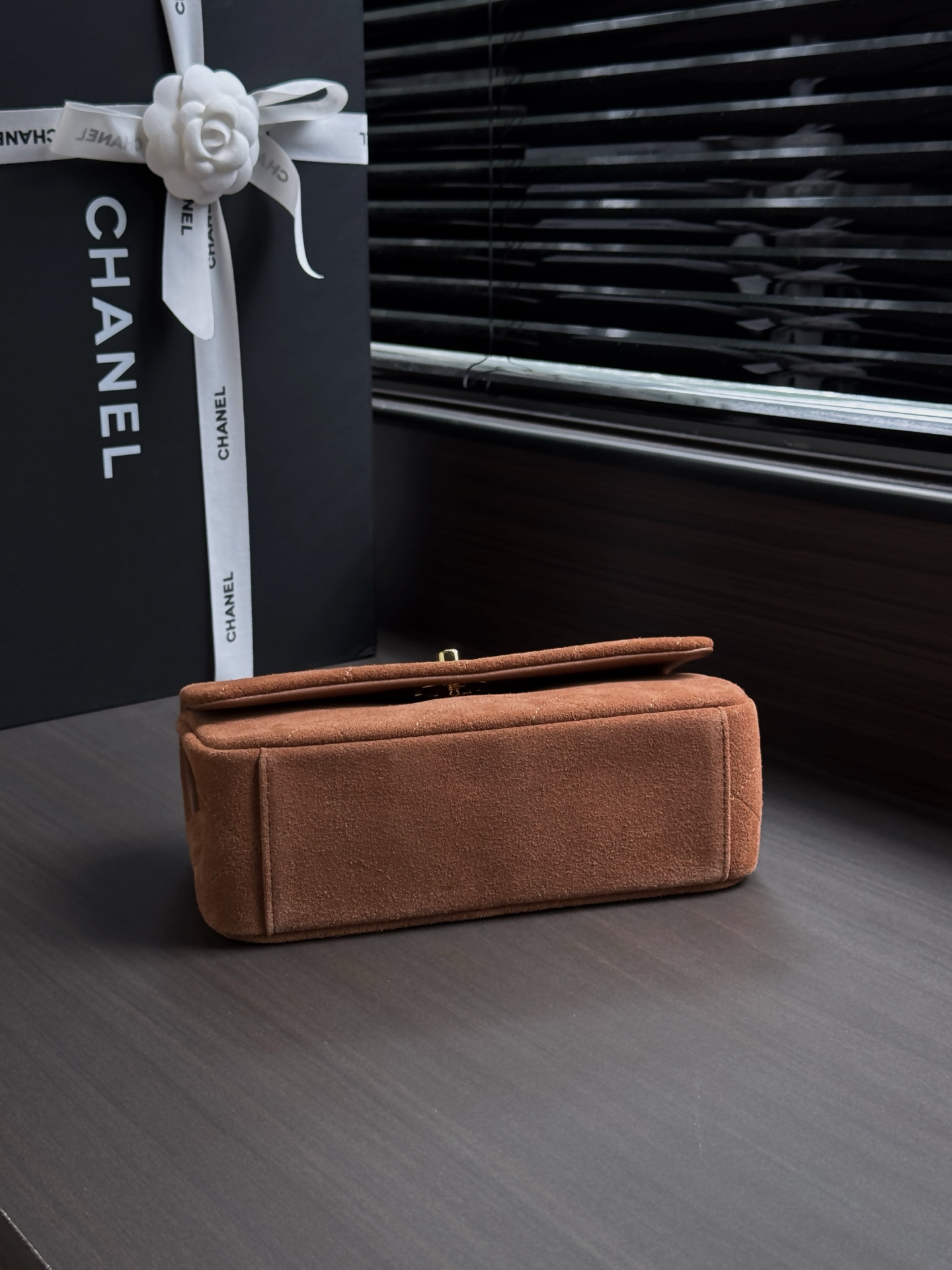 Chanel Suede Flap Shoulder Bag