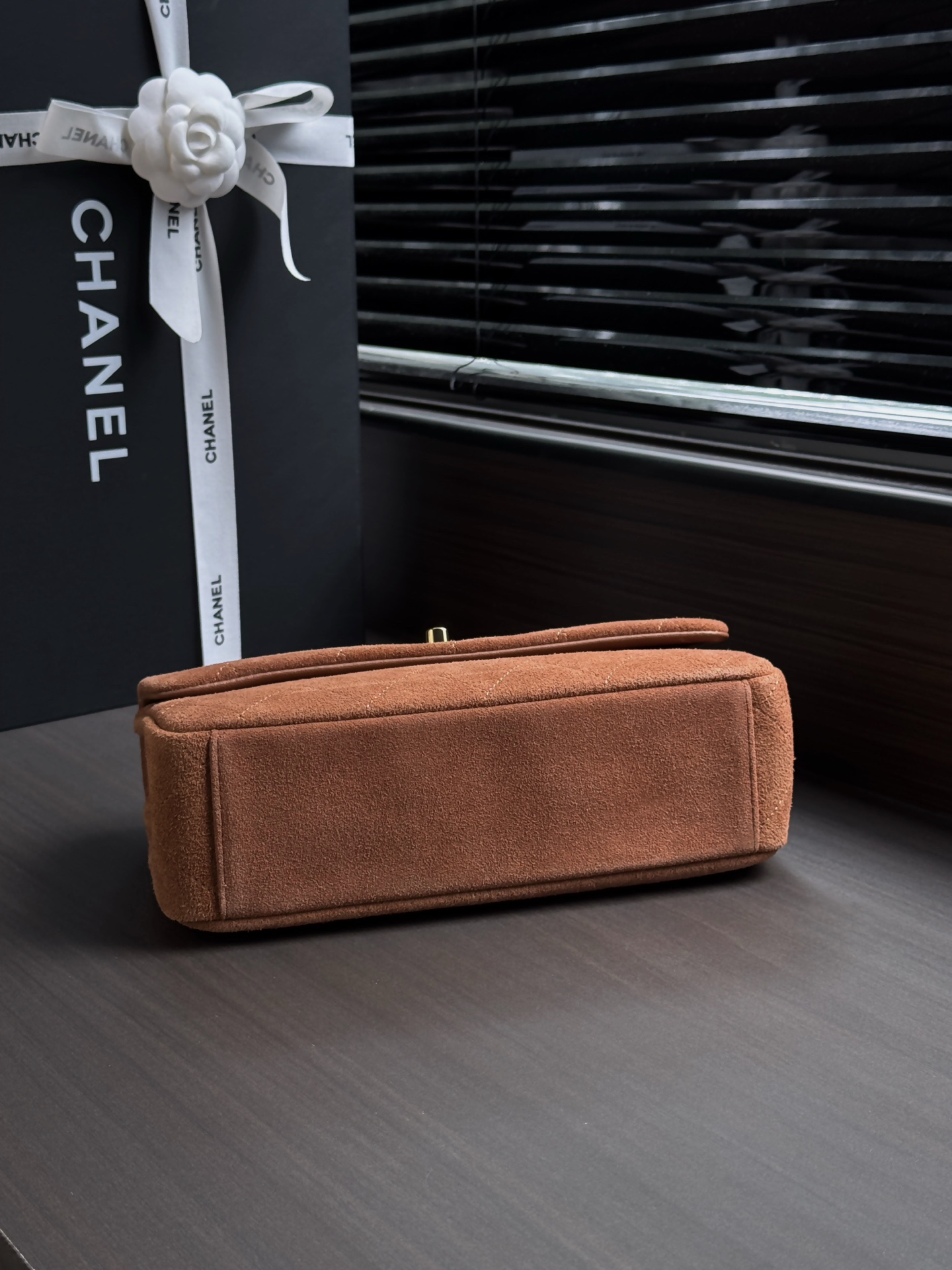 Chanel Suede Flap Shoulder Bag