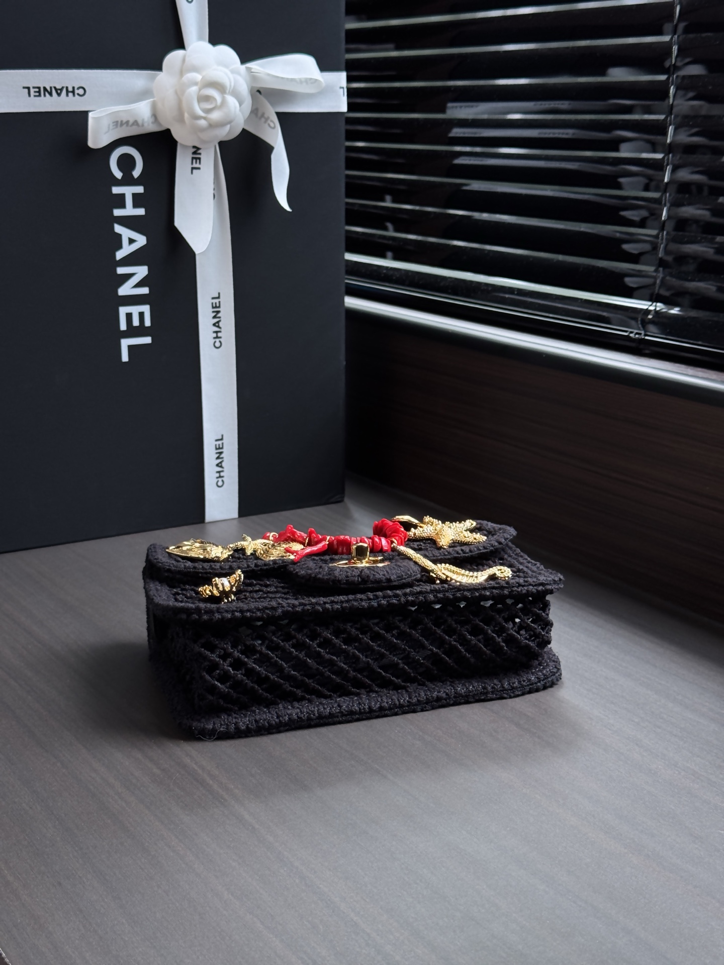 Chanel Mesh Crochet Classic Flap Bag