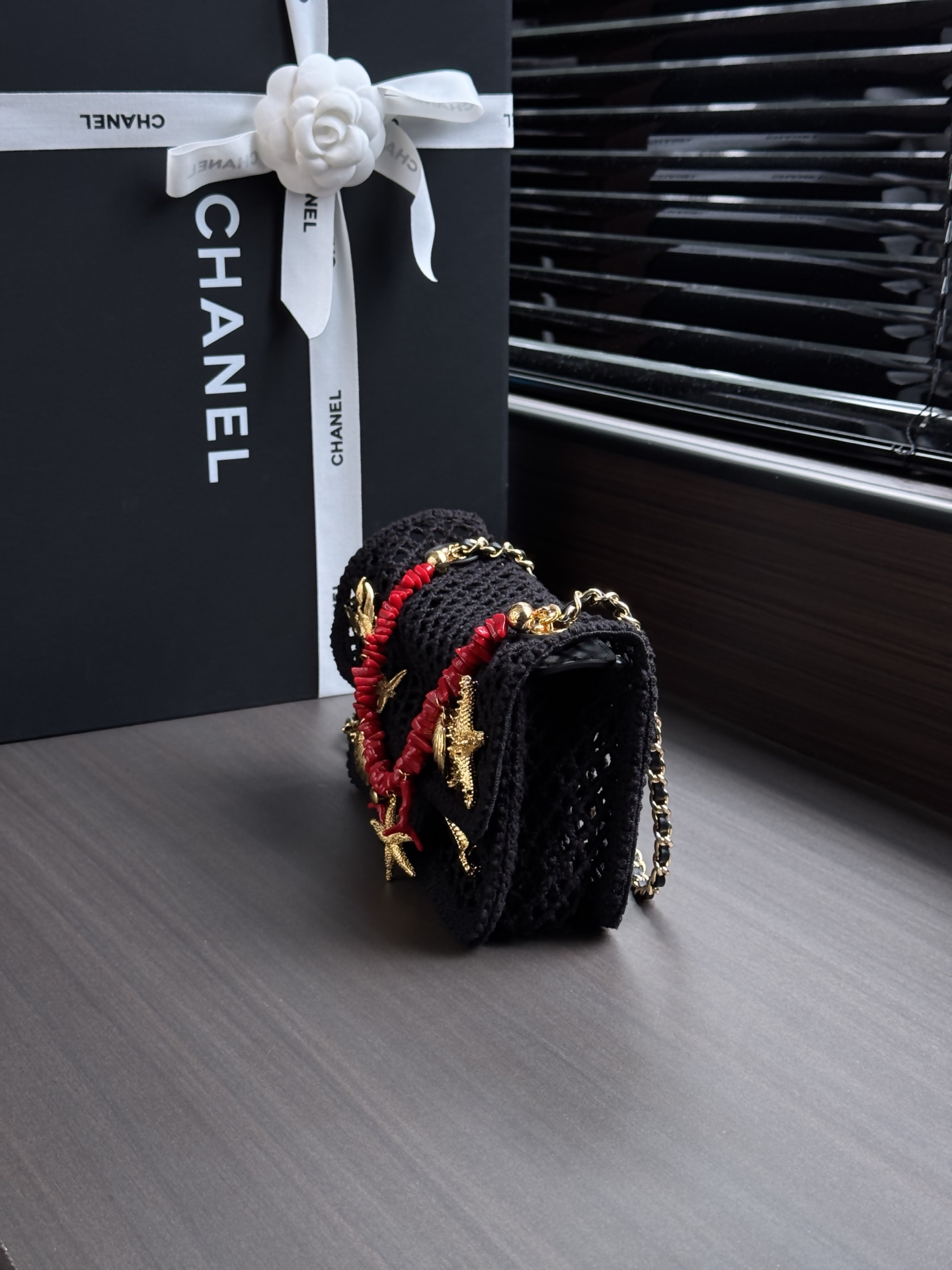 Chanel Mesh Crochet Classic Flap Bag