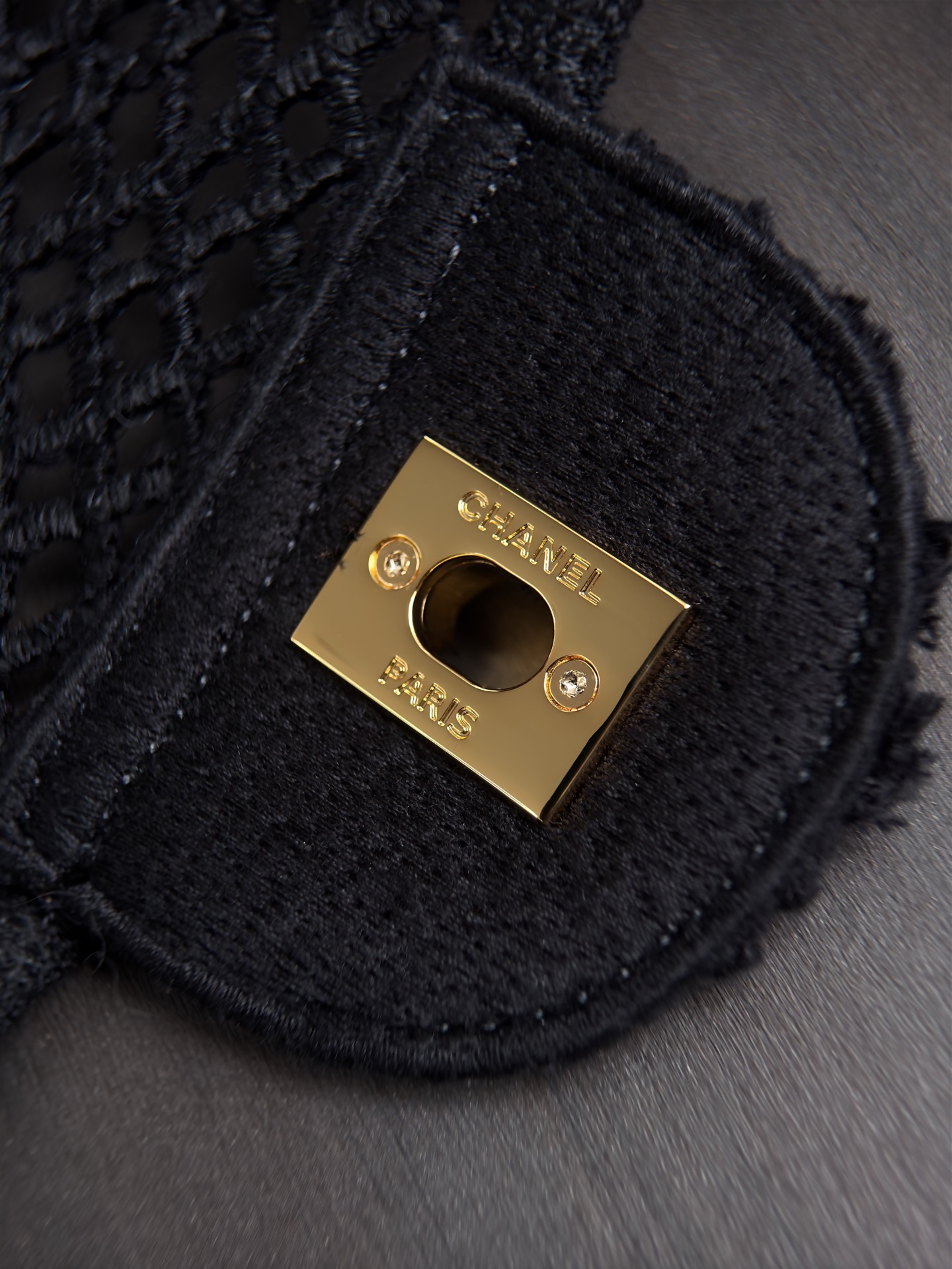 Chanel Mesh Crochet Classic Flap Bag