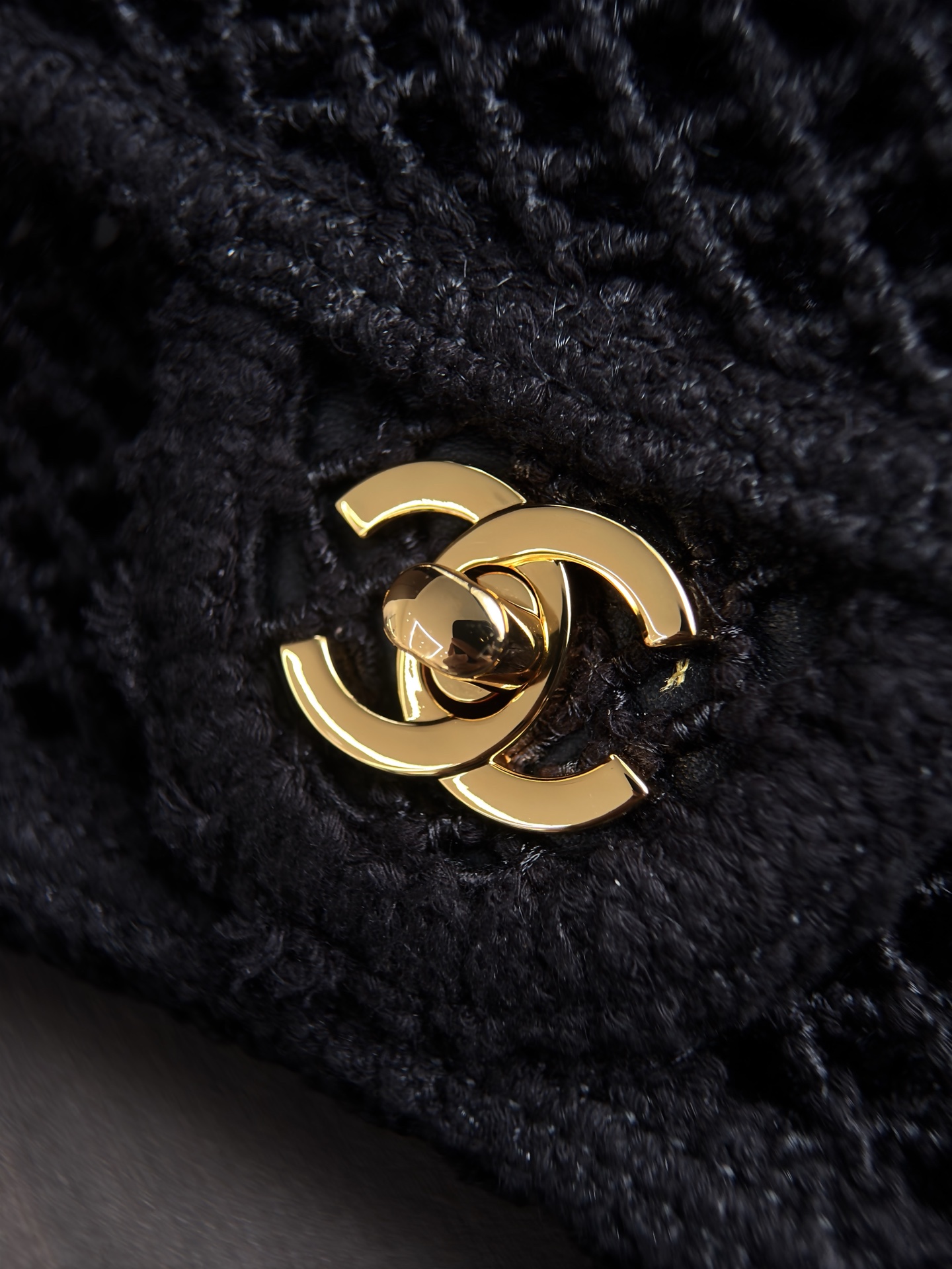 Chanel Mesh Crochet Classic Flap Bag