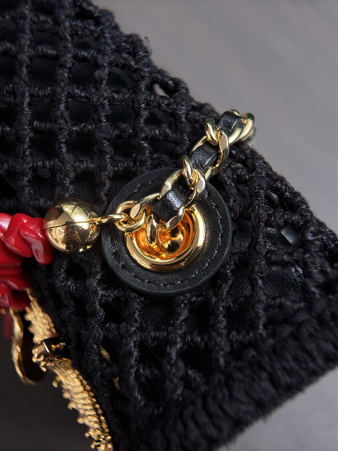 Chanel Mesh Crochet Classic Flap Bag