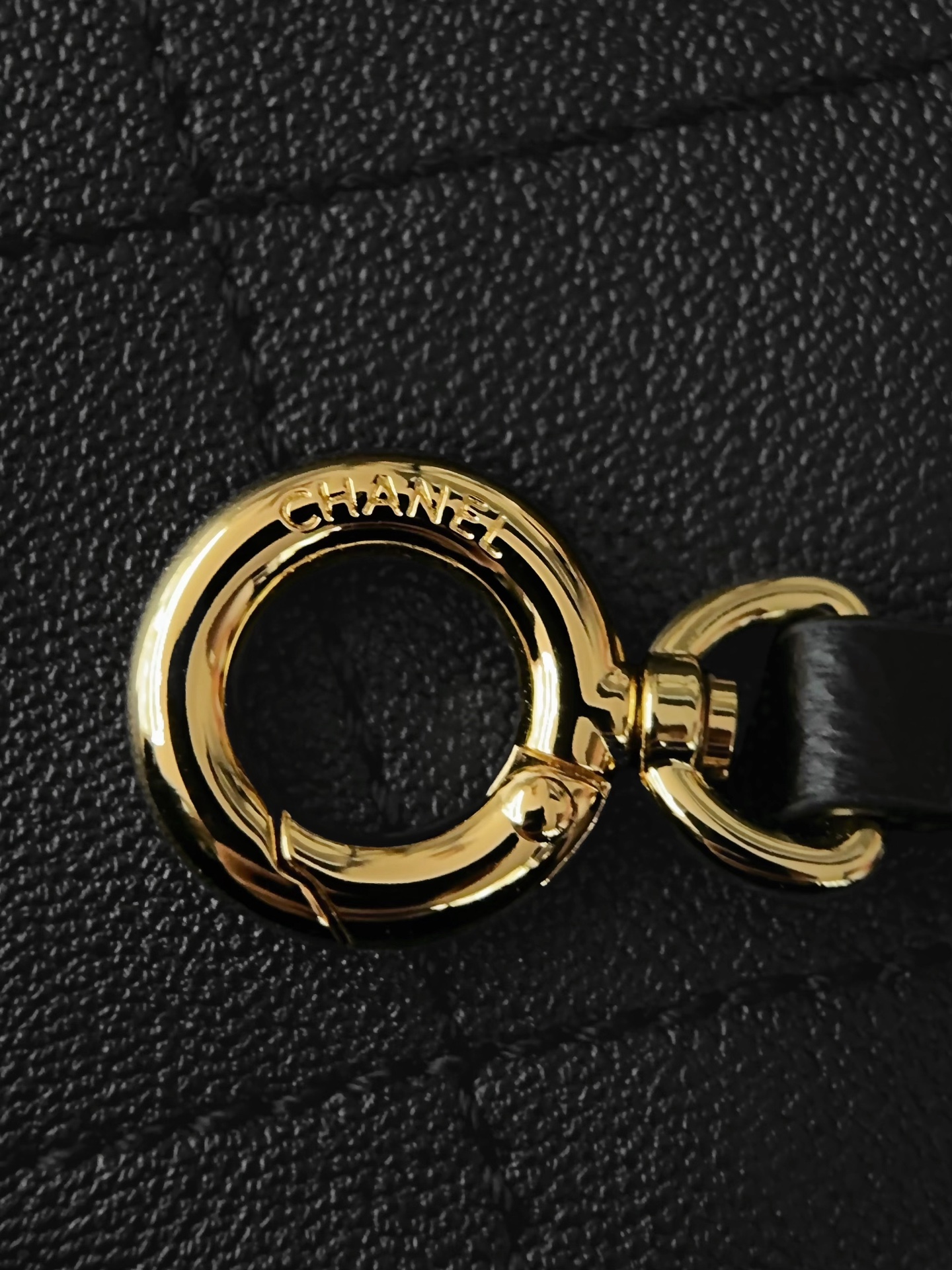 Chanel Black Quilted Chain Tote Bag