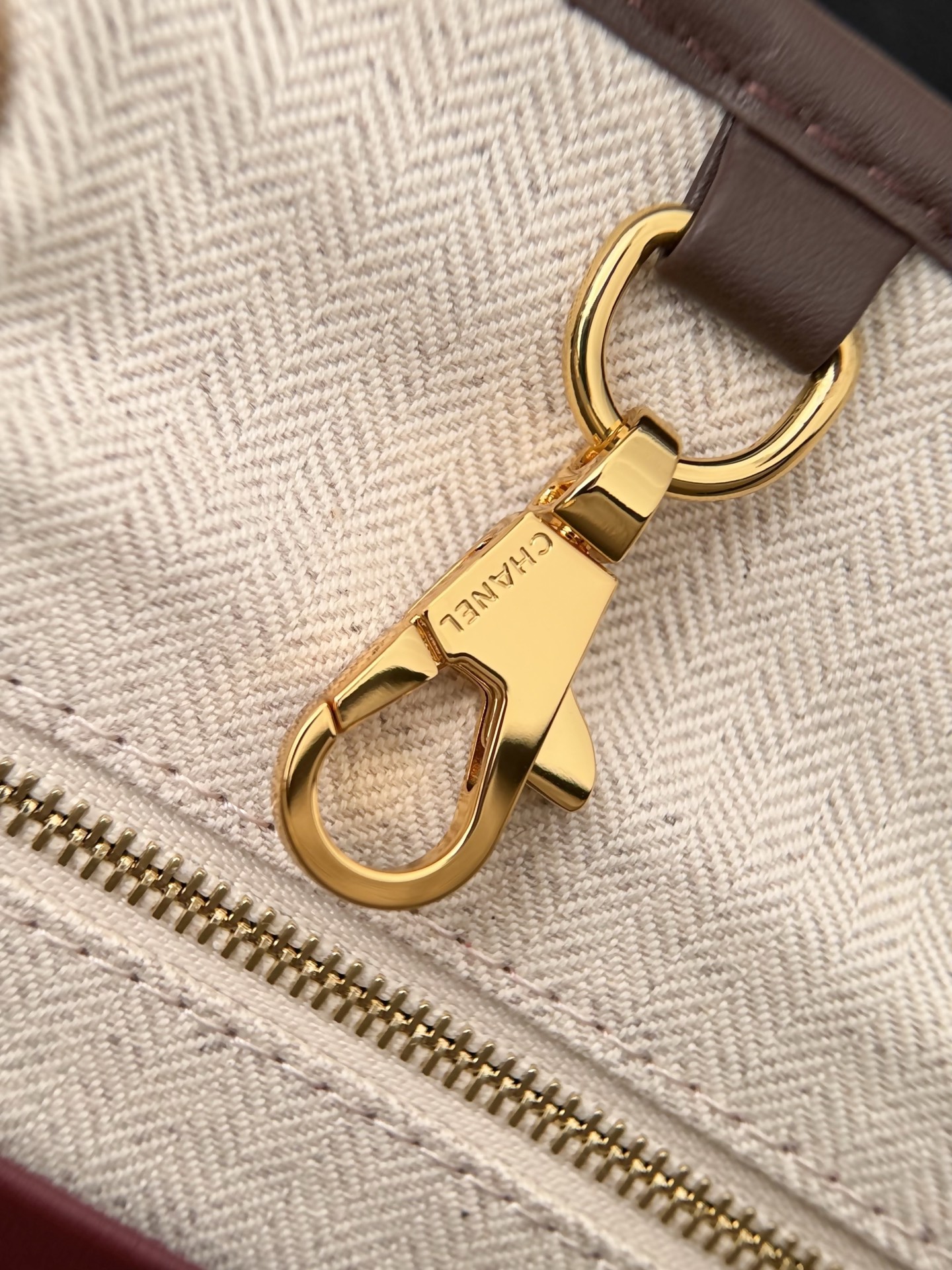 Chanel Brown Quilted CC Logo Tote Bag