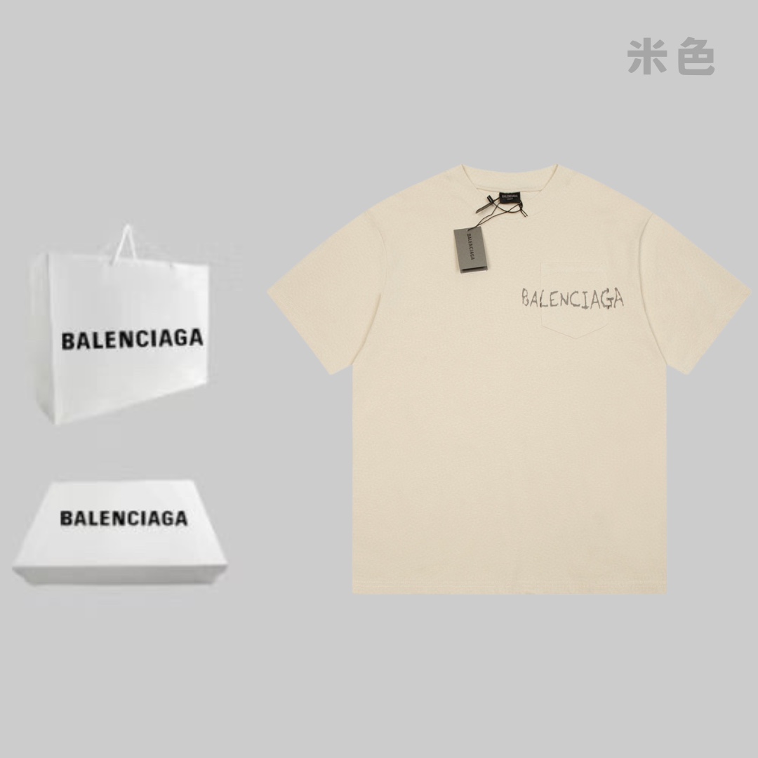 Balenciaga Clothing T-Shirt Doodle Printing Unisex Cotton