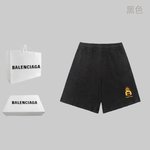 Balenciaga Clothing Shorts Printing Unisex Cotton
