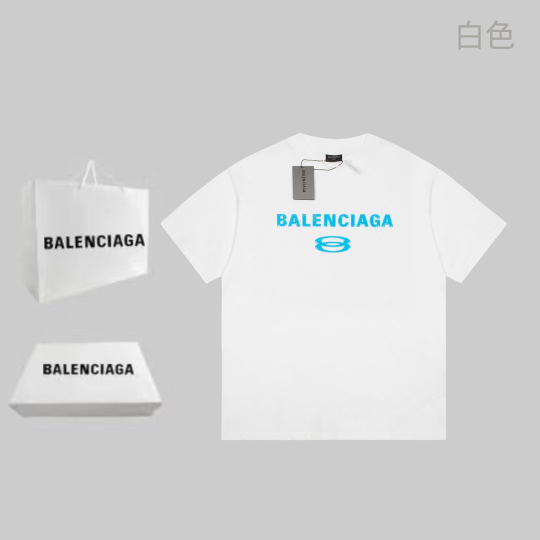 Balenciaga Clothing T-Shirt Unisex Cotton Silica Gel