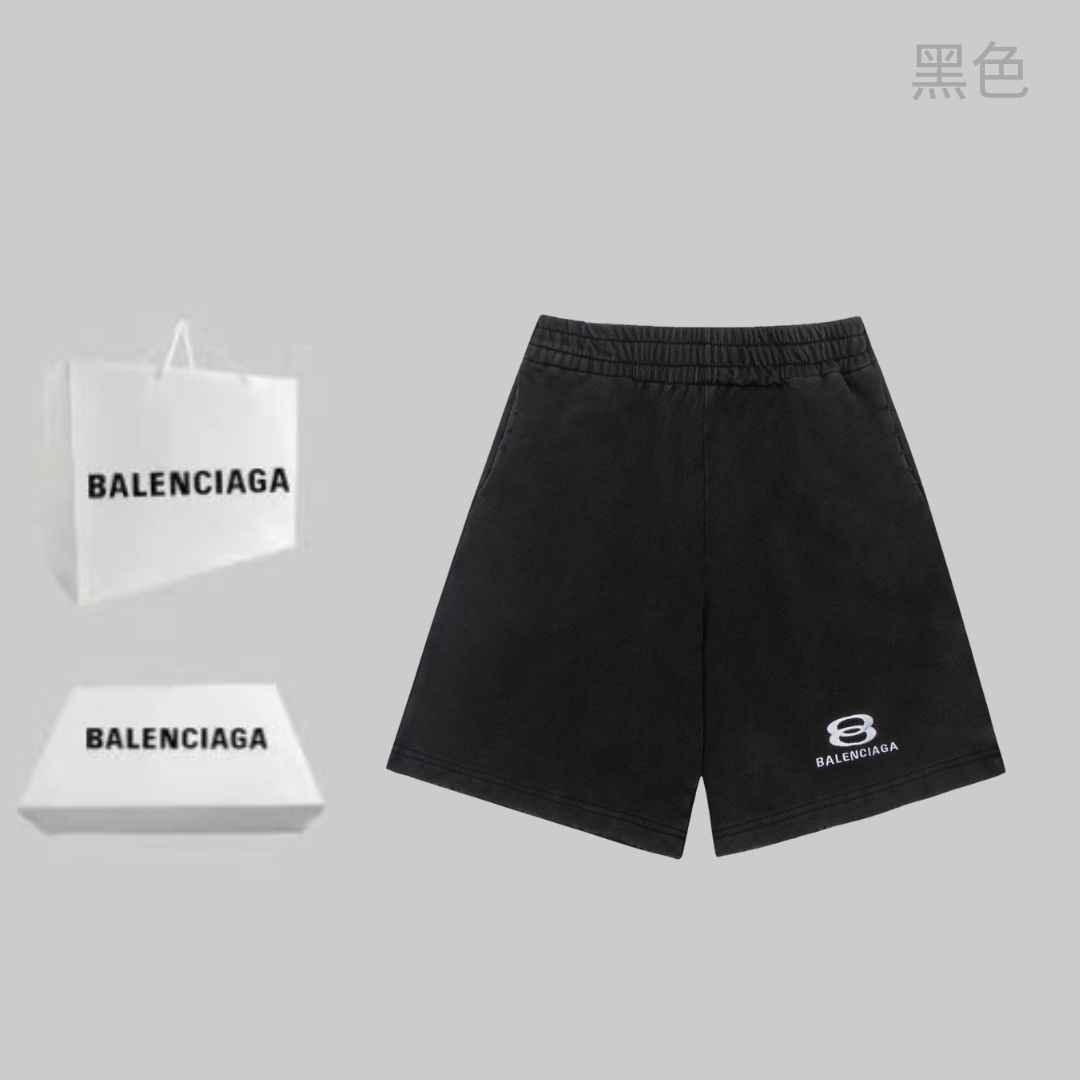 Balenciaga Clothing Shorts Embroidery Unisex Cotton Casual