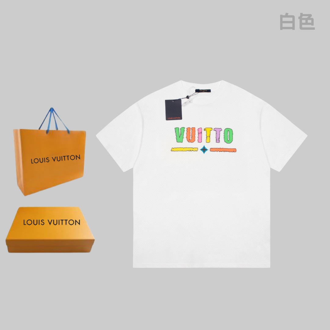 Louis Vuitton Clothing T-Shirt UK 7 Star Replica
 Printing Unisex Combed Cotton Short Sleeve