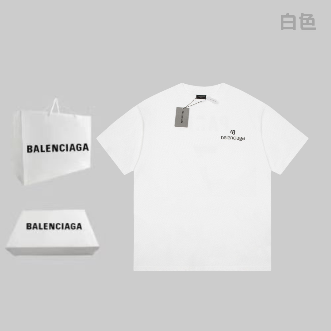 Balenciaga Clothing T-Shirt Printing Unisex Cotton Short Sleeve