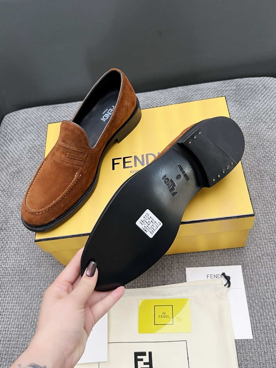 Fendi Style Leather Men's Shoes style reference detail image 9 from source 781842
