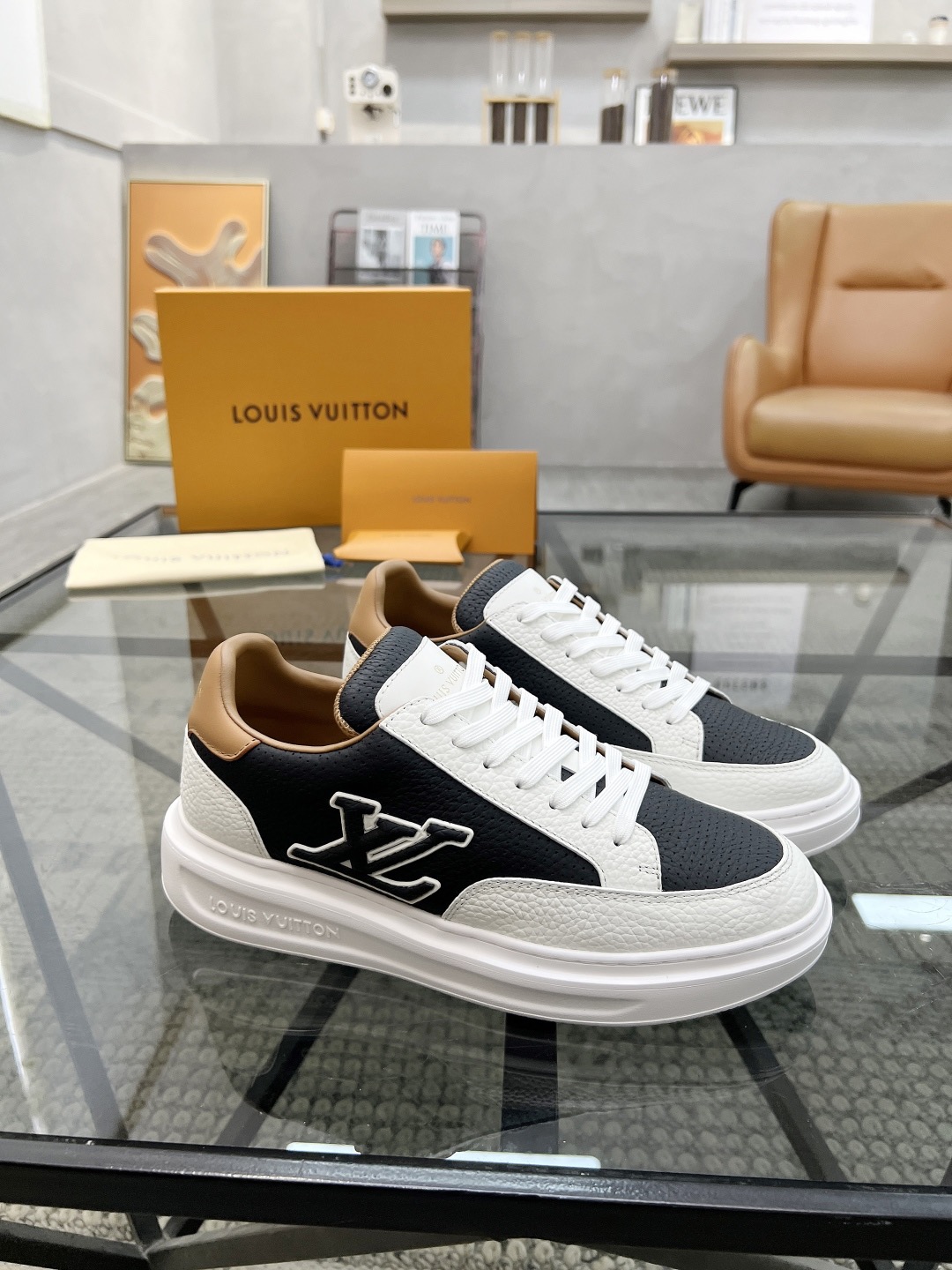 LV Style Leather Men's Shoes Lookbook Reference image 2