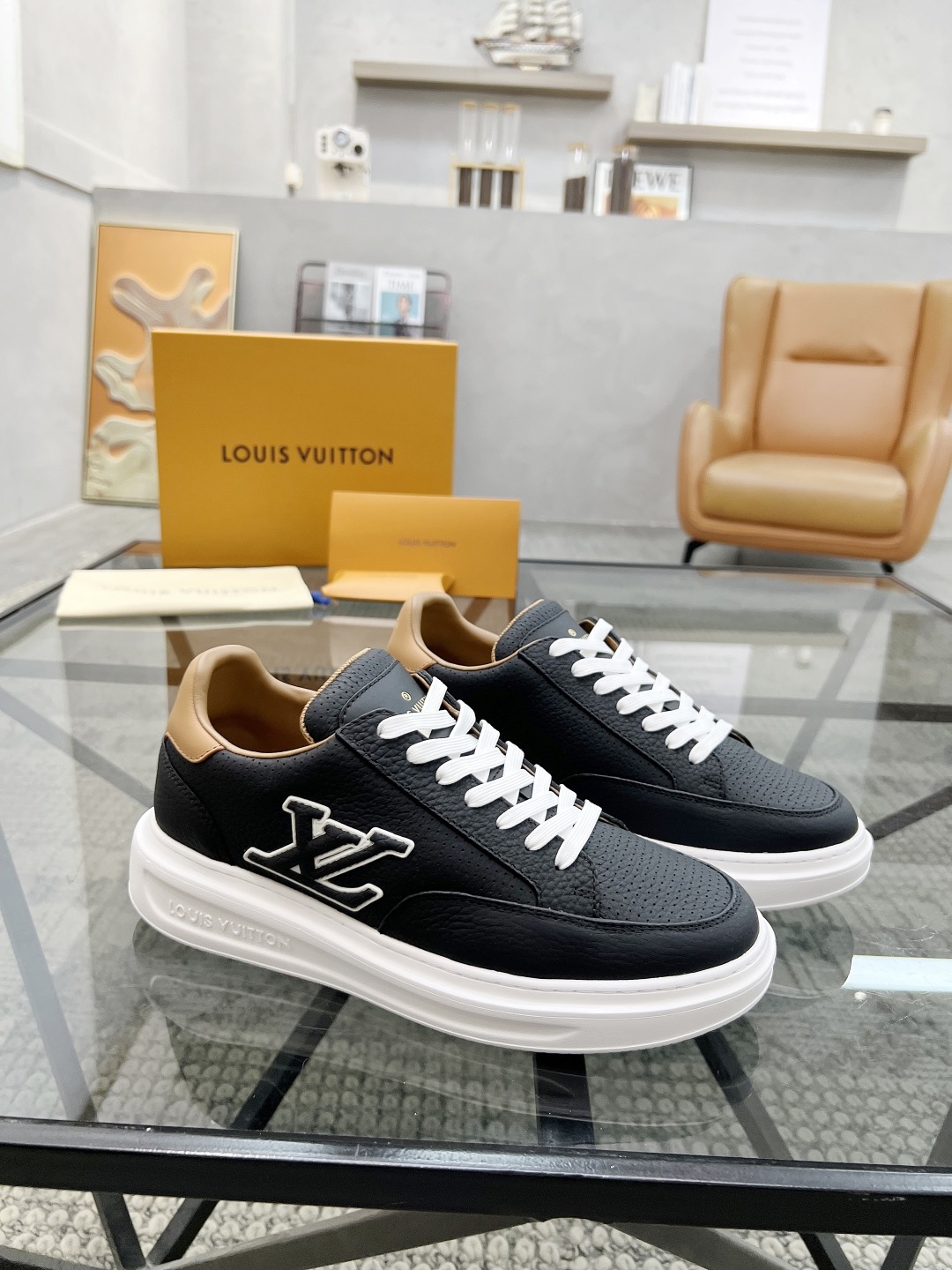 LV Style Leather Men's Shoes Lookbook Reference image 2