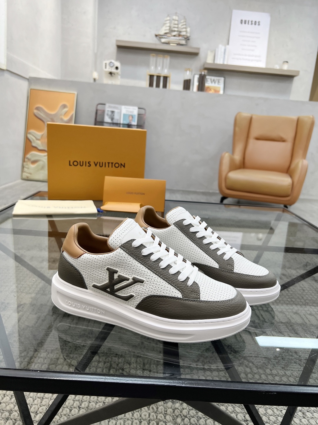 LV Style Leather Men's Shoes Lookbook Reference image 2