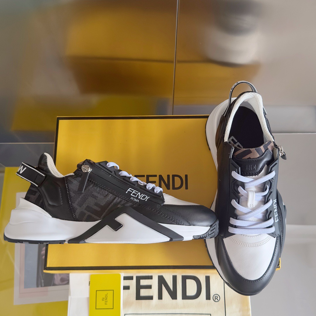 Fendi Style Black Leather Men's Shoes Lookbook Reference image 2