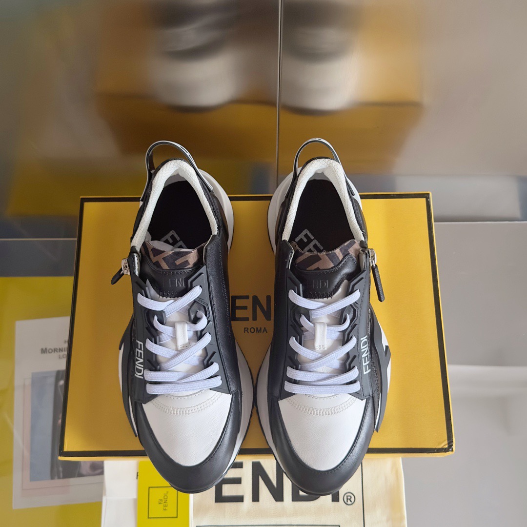 Fendi Style Black Leather Men's Shoes style reference detail image 7 from source 781751