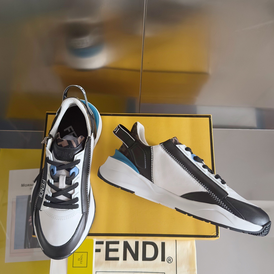 Fendi Style Black Leather Men's Shoes style reference detail image 3 from source 781748