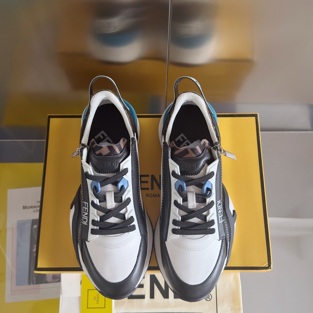Fendi Style Black Leather Men's Shoes style reference detail image 7 from source 781748