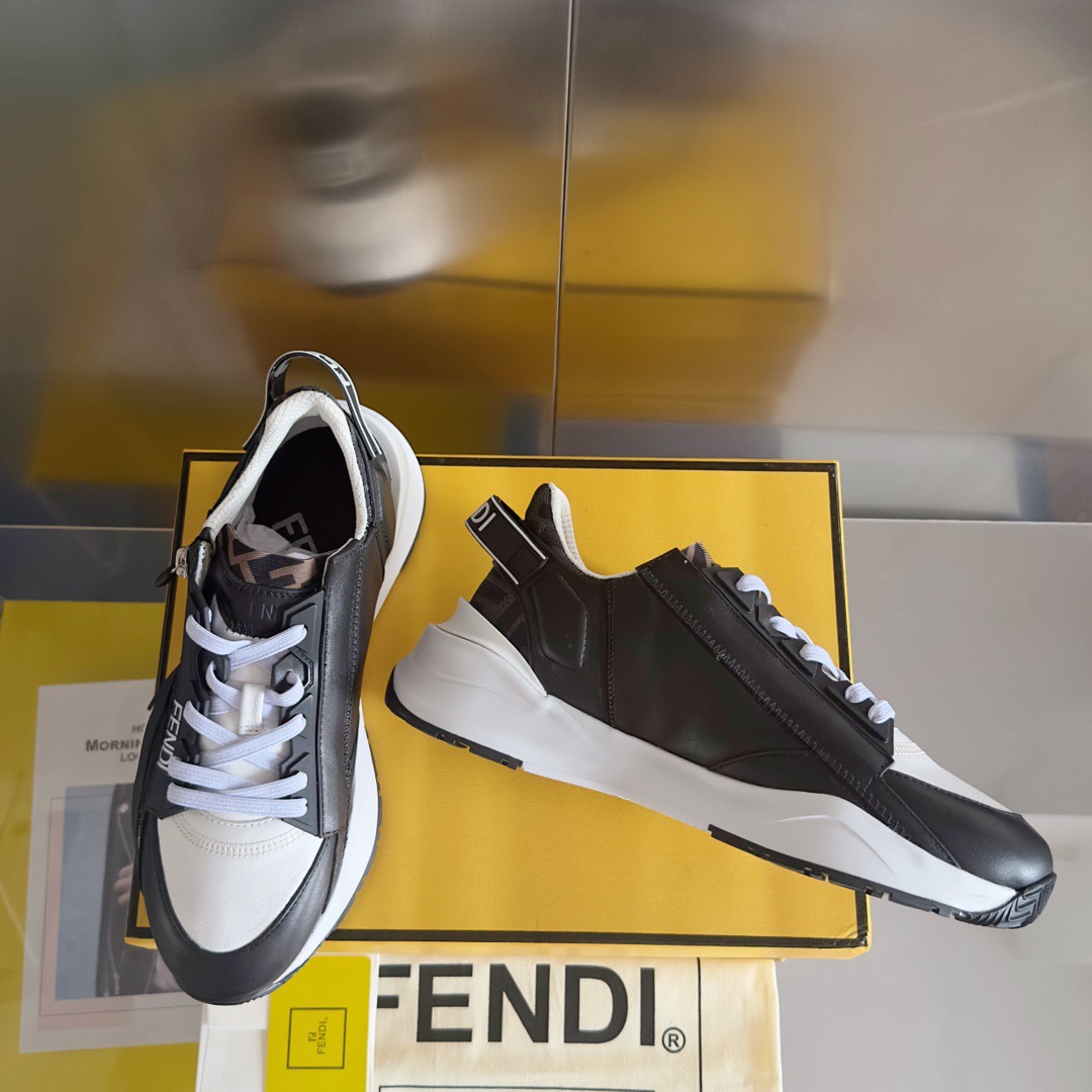 Fendi Style Black Leather Men's Shoes style reference detail image 3 from source 781751